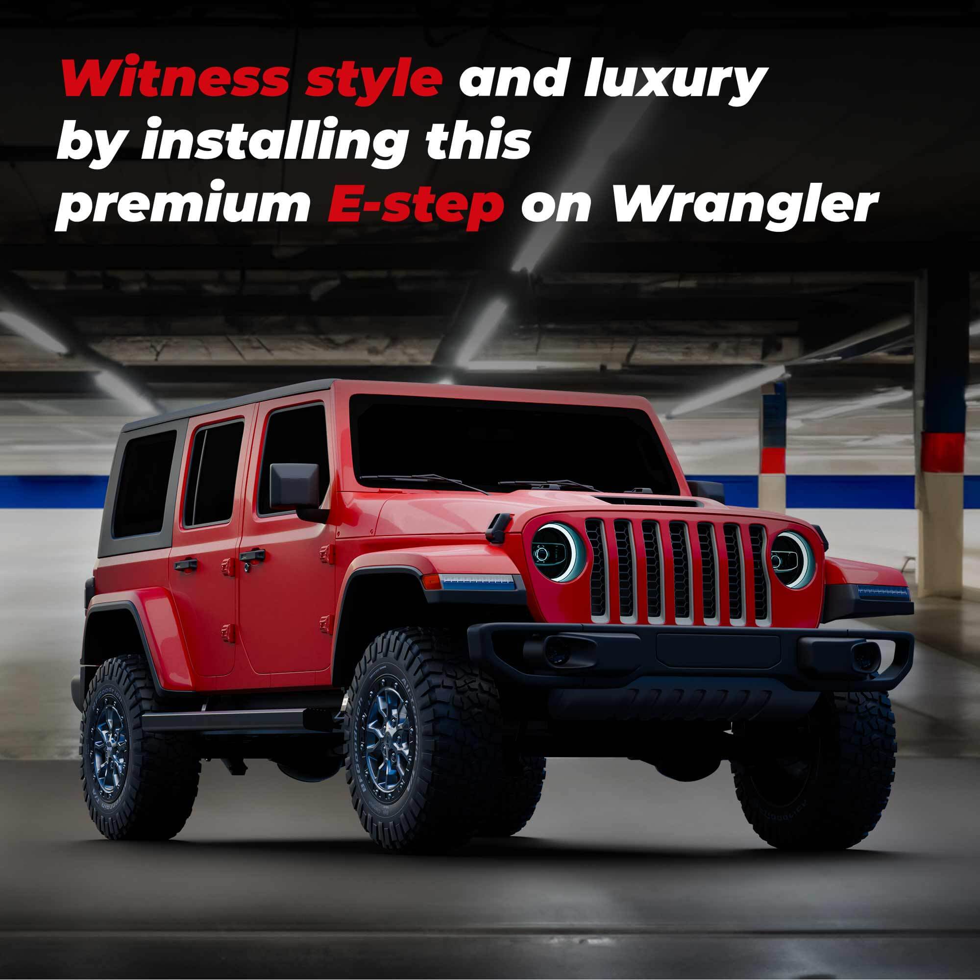 JCBL Accessories Automatic Door Side E-Step for SUVs (Jeep Wrangler 18+ E-Side Step)