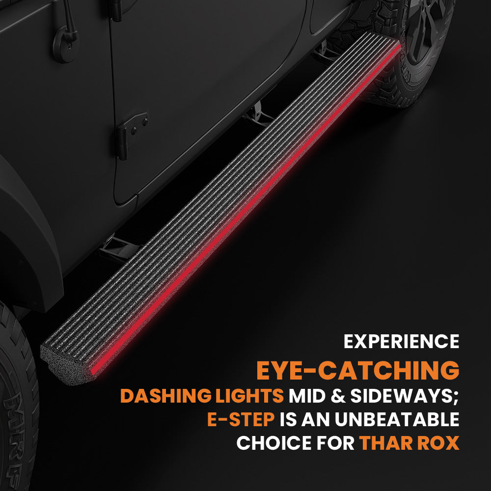 Mahindra Thar ROXX Electric Side Step with RGB Streamer Lights & App Control
