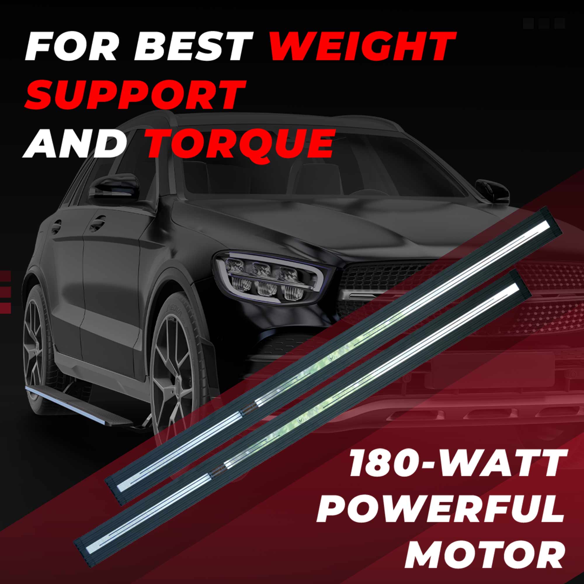 JCBL Accessories Automatic Door Side E-Step for SUVs (Mercedes-Benz GLS 20+ E-Side Step) | "FOR BEST WEIGHT SUPPORT AND TORQUE 180-WATT POWERFUL MOTOR