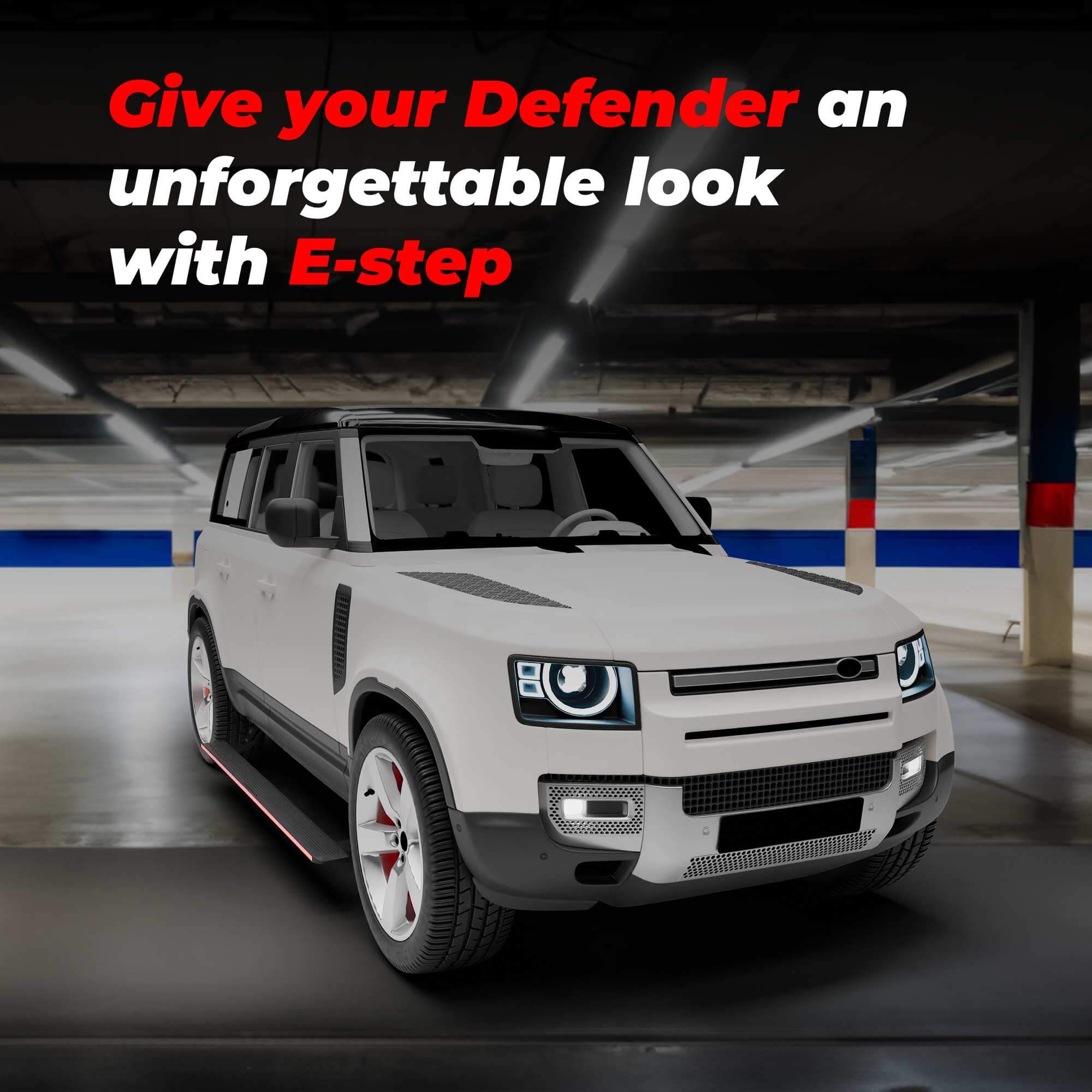 JCBL Accessories Automatic Door Side E-Step for SUVs ( Land Rover Defender 23+ E-Side Step) | Give your Defender an unforgettable look with E-STEP