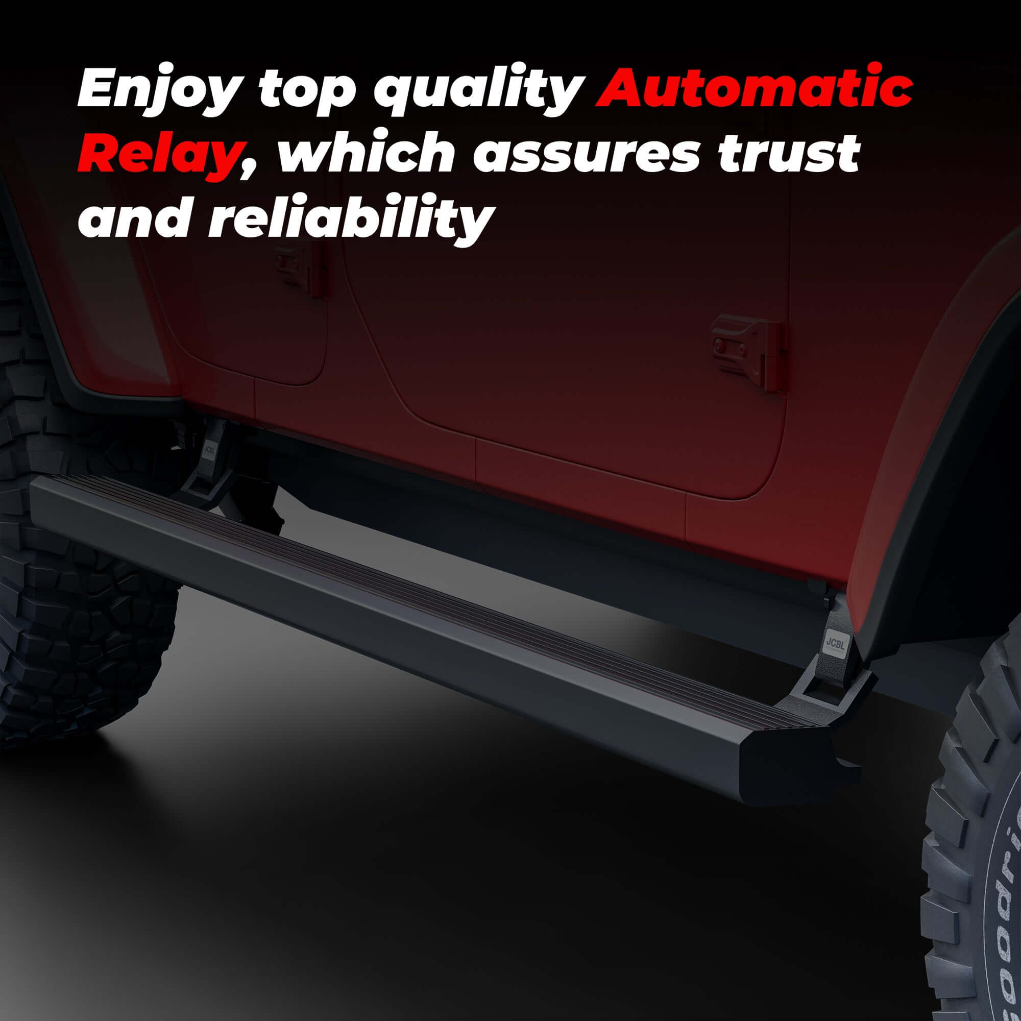 JCBL Accessories Automatic Door Side E-Step for SUVs (Jeep Wrangler 18+ E-Side Step) | Enjoy top quality Automatic Relay, which assures trust ‘and reliability