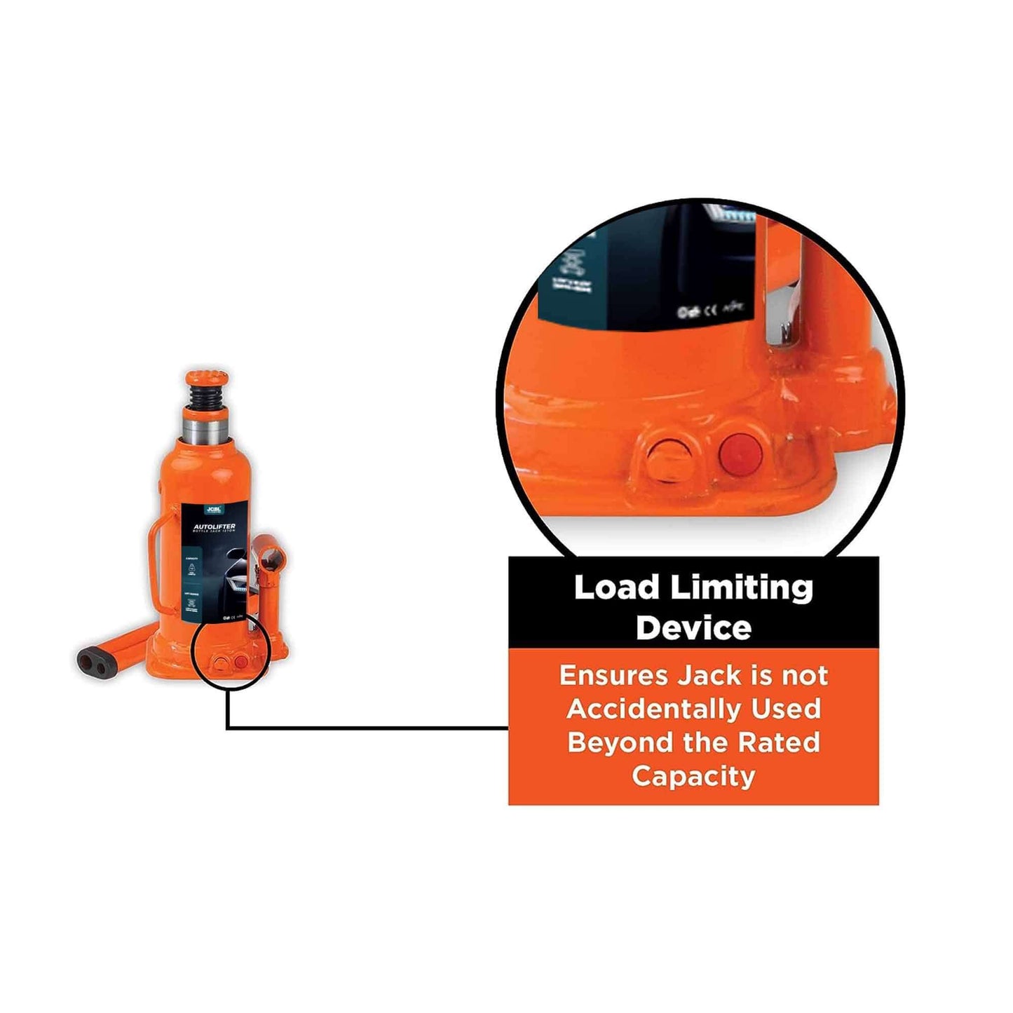 JCBL Accessories Heavy Duty Portable 12 Ton Jack for MUVs, SUVs, Mini Trucks, LCVs, Leak-Proof | Forged Base | Lifting