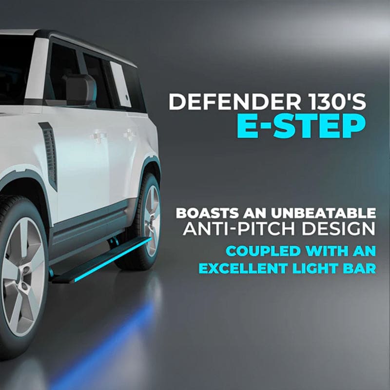Land Rover Defender 130, 2020+ Electric Side Step with RGB Lights & App Control