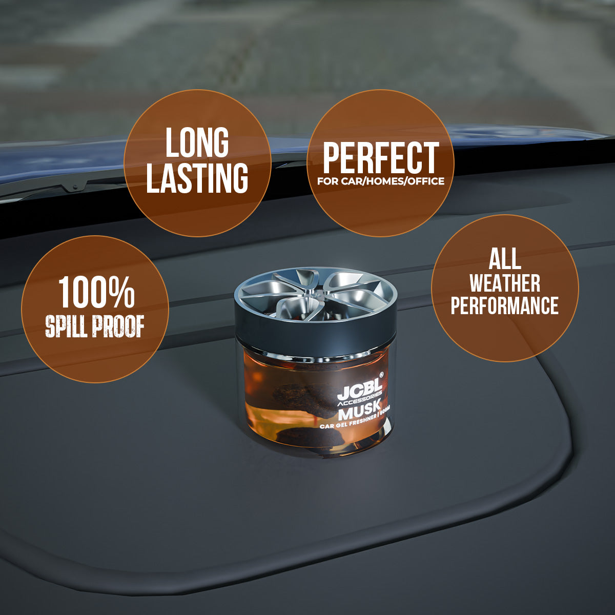 Lava Stone Clam – Musk | Natural, Long-Lasting Car Perfume