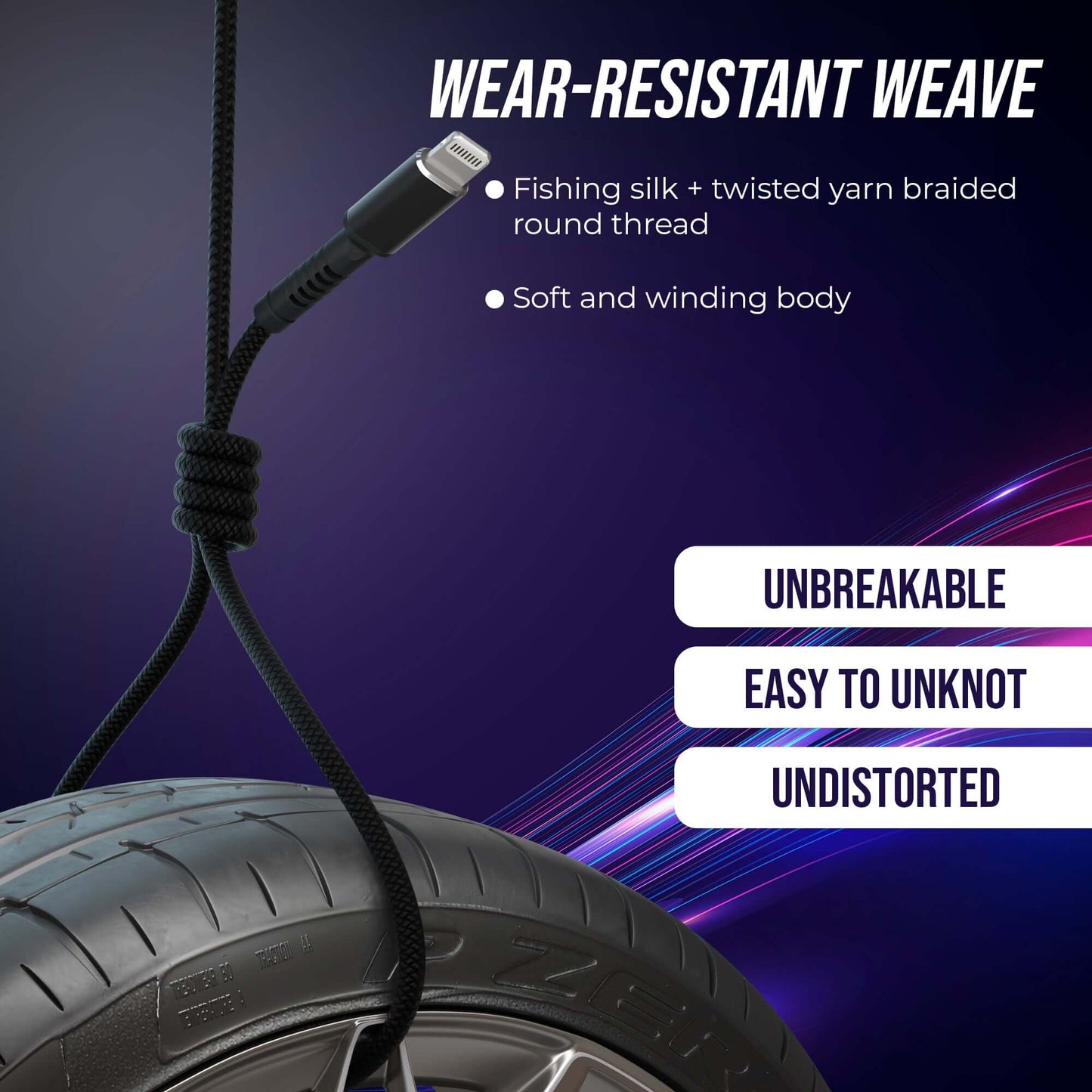 JCBL ACCESSORIES Type C To Lightning 1.2mtr Fast Charging 3A Cable, 35W (Black) (Type-C to Lightning 35W, Black)