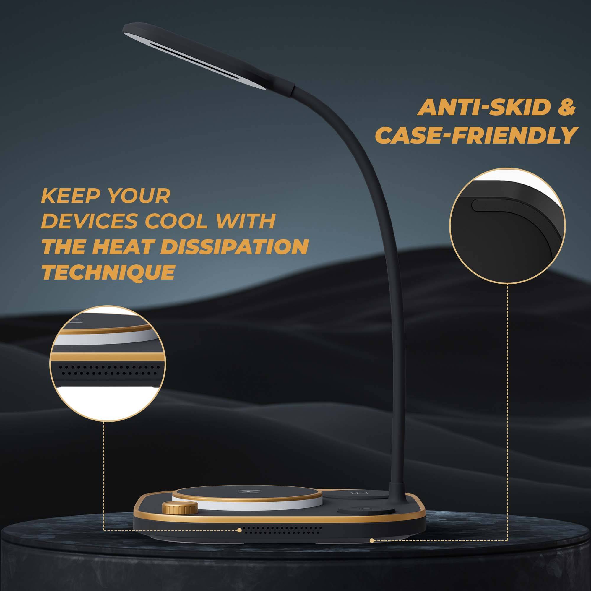 5-in-1 Wireless Mobile Charger with Lamp and Warm Ring Light