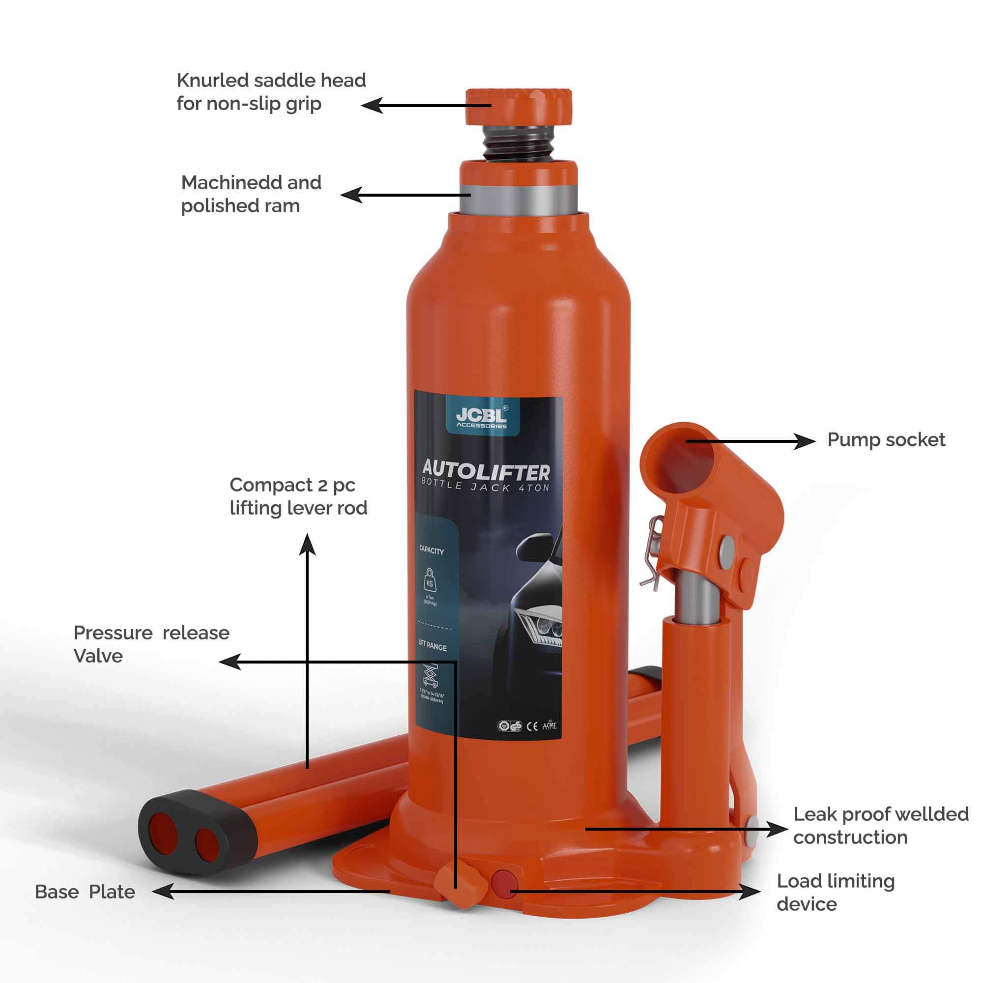 Autolifter - 4 Ton Hydraulic Jack | Heavy Duty | Portable
