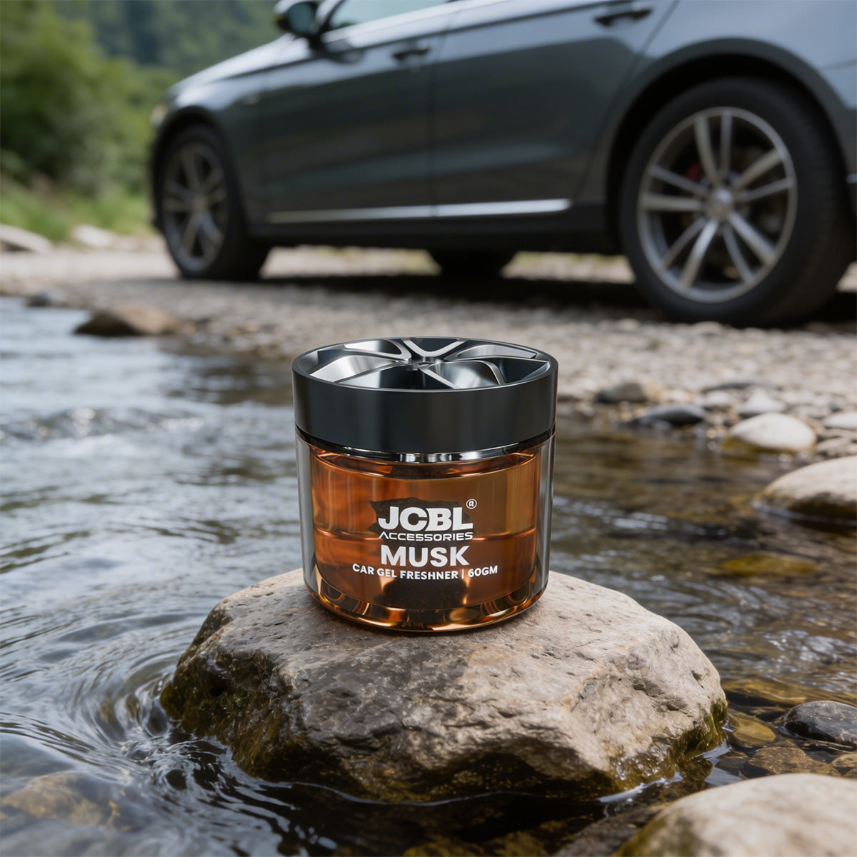 Lava Stone Clam – Musk | Natural, Long-Lasting Car Perfume