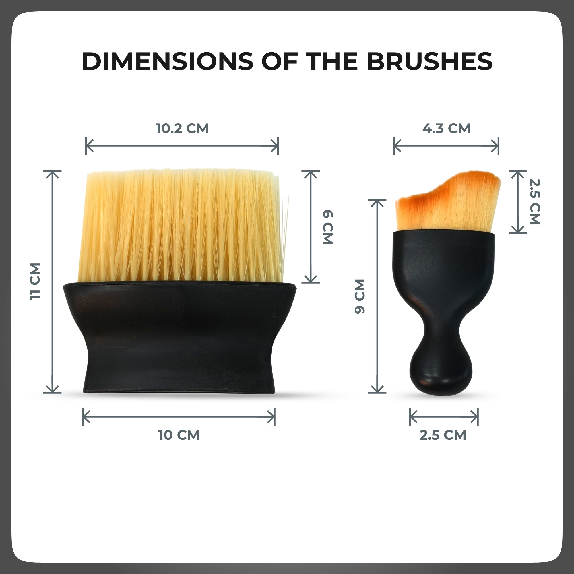 Premium Car Cleaning Brush Combo (2 Pack) – High-Density Microfibre Bristles with Ergonomic Handle