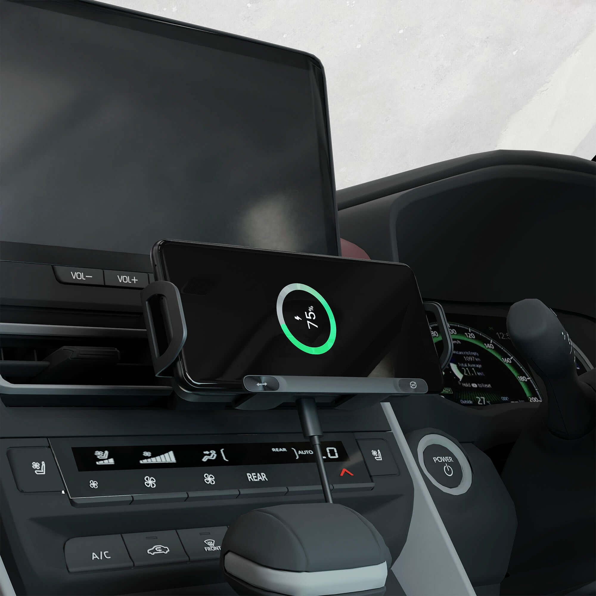 Looking for a fast and secure way to charge your fold phone while driving? This 15W wireless car charger with a rotating air vent mount fits perfectly and works great with Samsung Z Fold, Pixel Fold, and more.