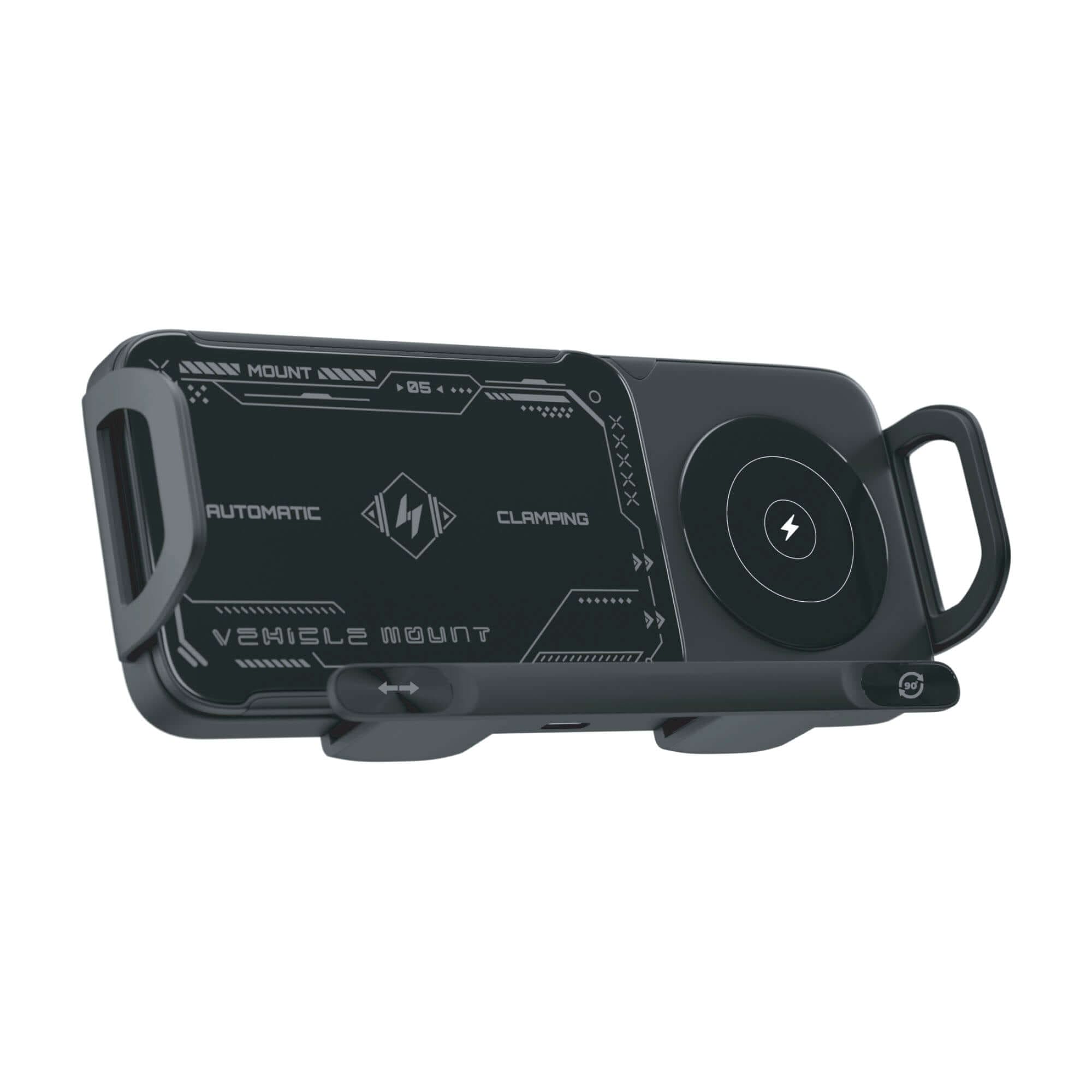 Crystal Watt 15W Fold Phone Wireless Car Charger – Dual Coil Fas