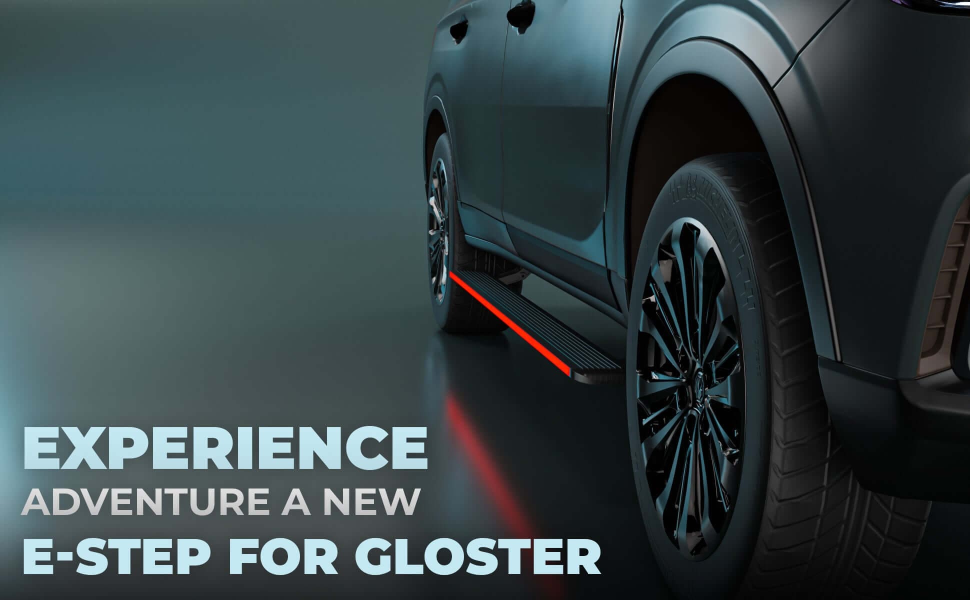 Electric Side Step for MG Gloster 2020+ with RGB Streamer Lights and App Controlled