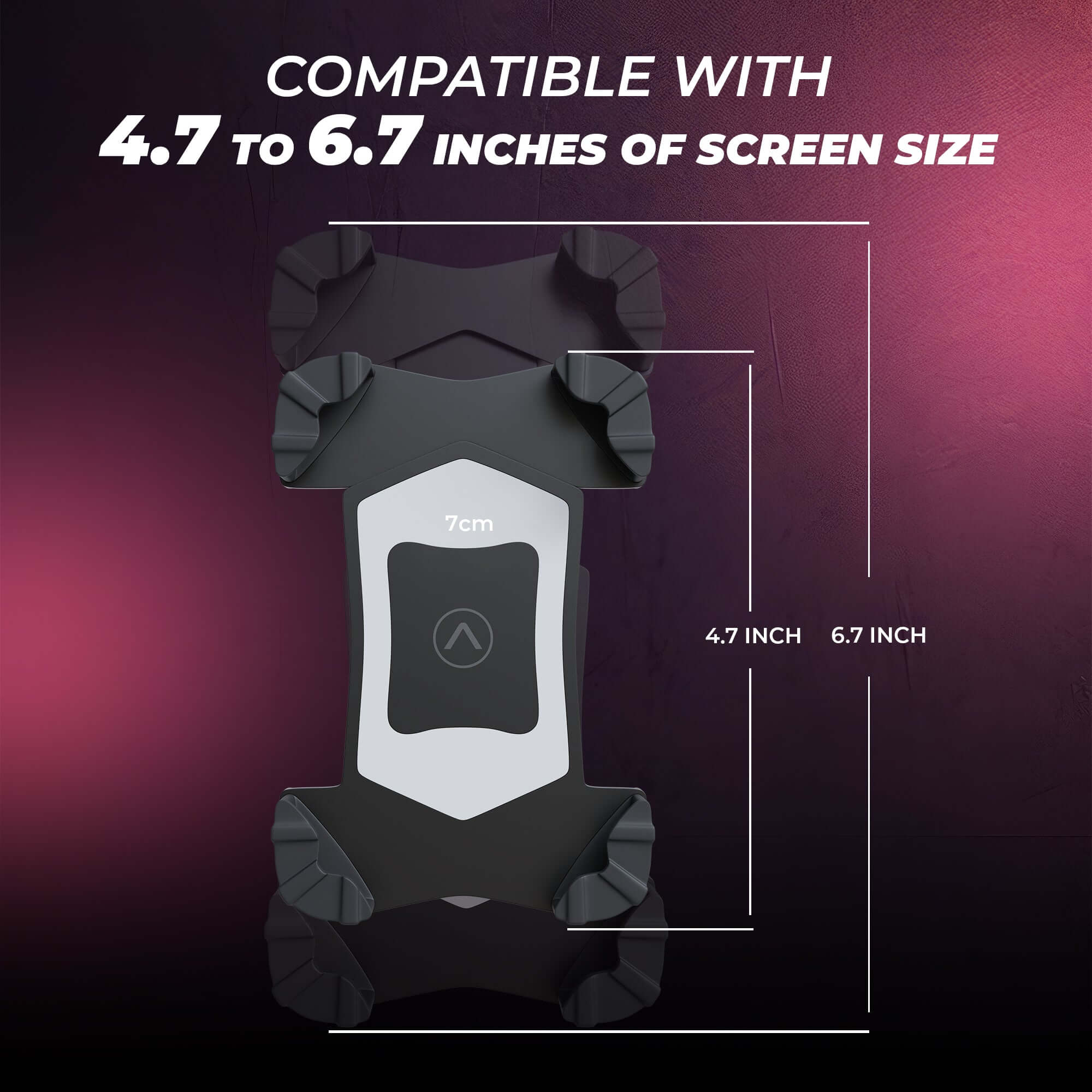 JCBL ACCESSORIES Bike Mobile Holder, High Stablized Design, Shock-Absorbing Silicone Pads, Strong Grip, Metallic Frame for 4.7 to 6.7 inch Mobiles (SL01) | COMPATIBLE WITH 4.7 10 6.7 INCHES OF SCREEN SIZE
