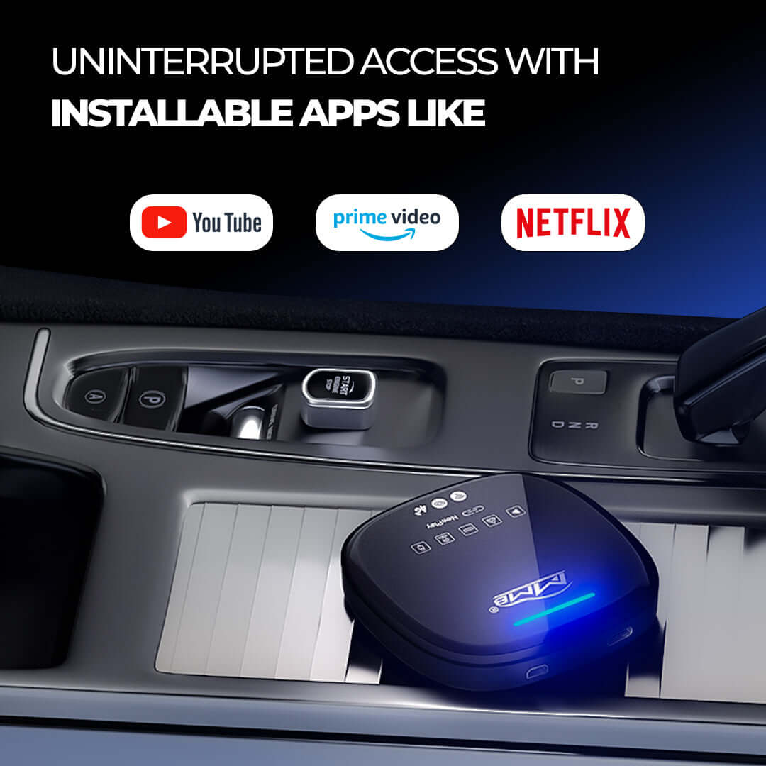 Wired to Wireless Car Adapter | Supports Android Auto & Car Play | 4 GB RAM | 64 GB ROM