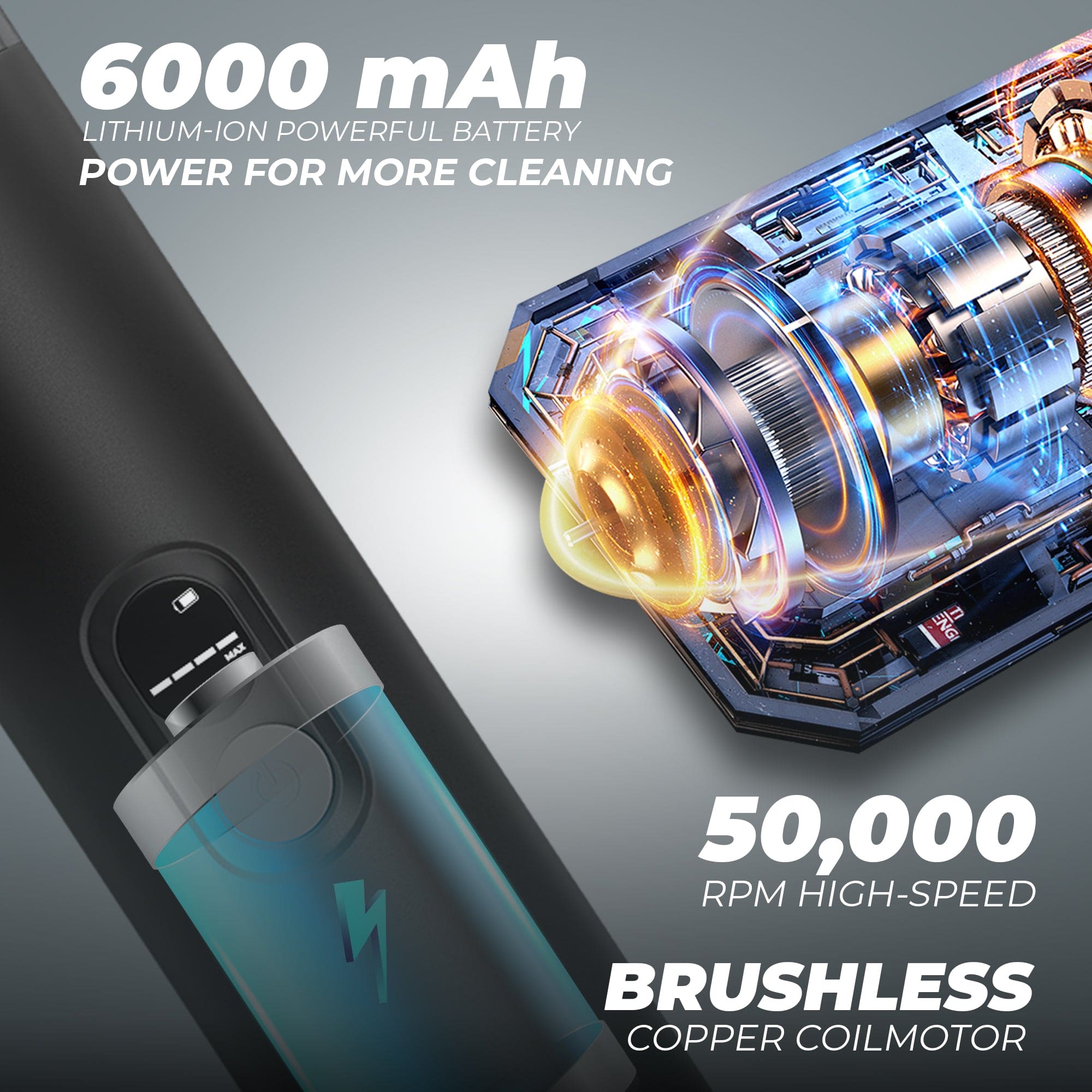 JCBL 4-in-1 Portable USB Rechargeable Wireless Car Vacuum Cleaner with Suction, Blowing, Pumping, and Inflating Functions – Compact and Travel-Friendly)(V4)