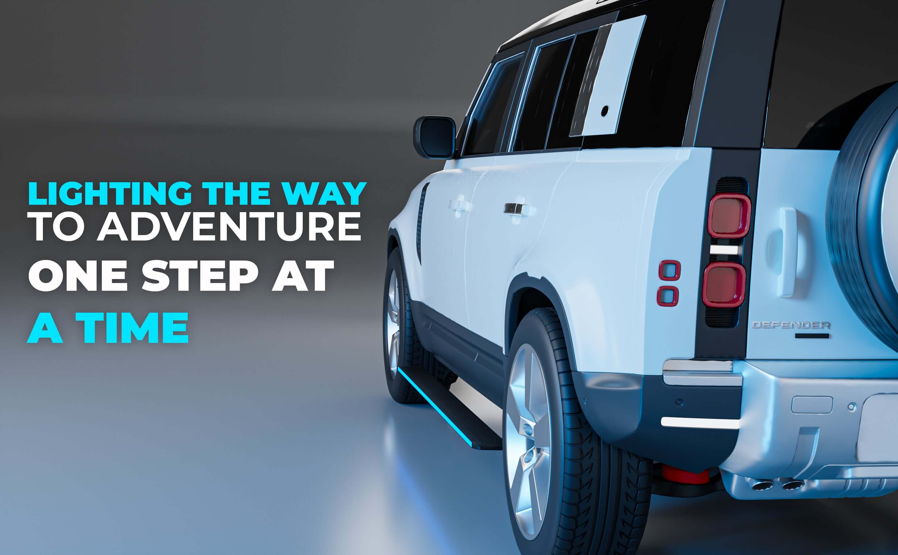 Electric Side Step for Land Rover Defender 110 2023+ with RGB Streamer Lights and App Controlled