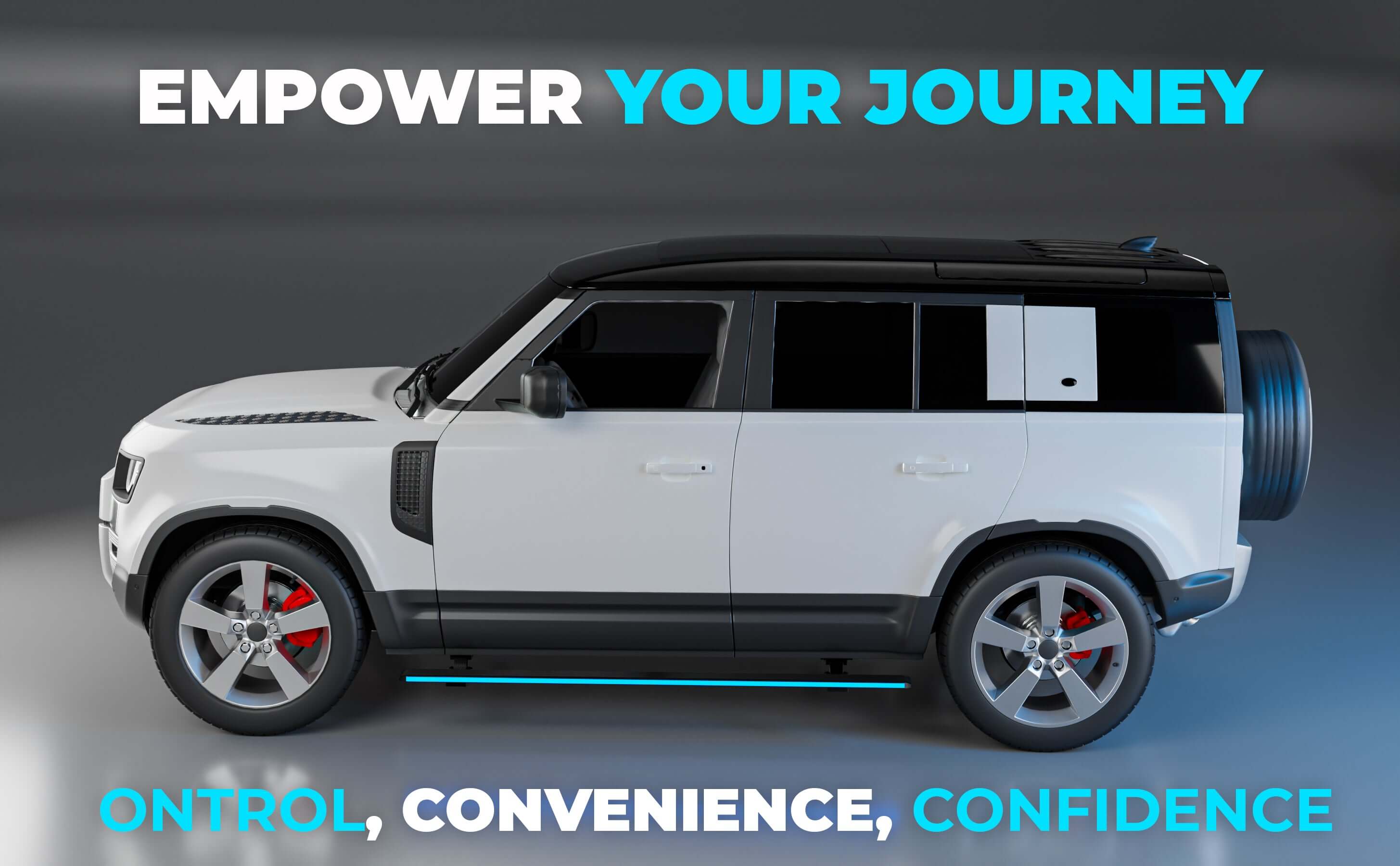 Electric Side Step for Land Rover Defender 110 2023+ with RGB Streamer Lights and App Controlled