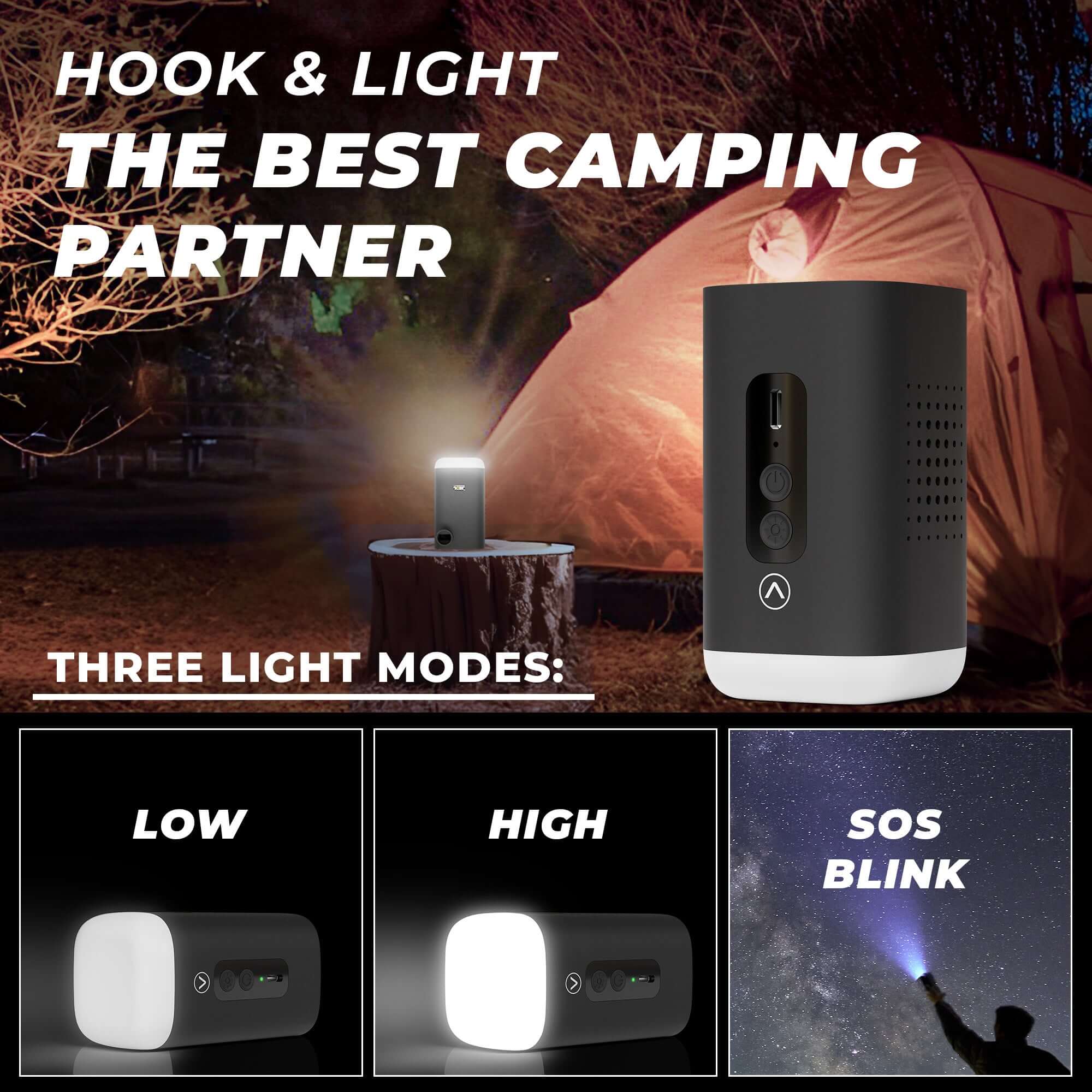 Rescuer Mini Portable Air Inflator & Deflator with Light | Camping | Swimming