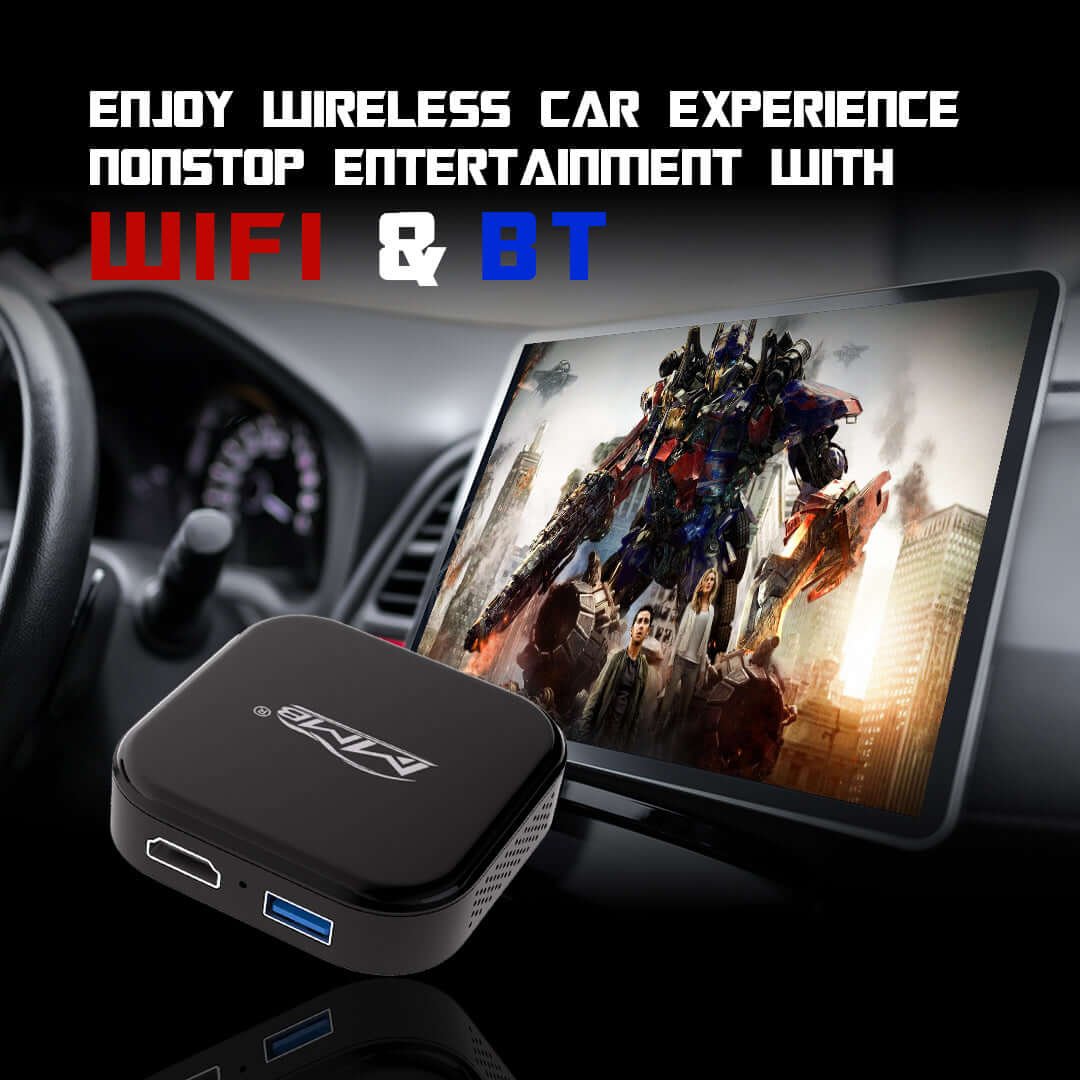Wireless Car Adapter | Pre-installed Youtube & Jiocinema