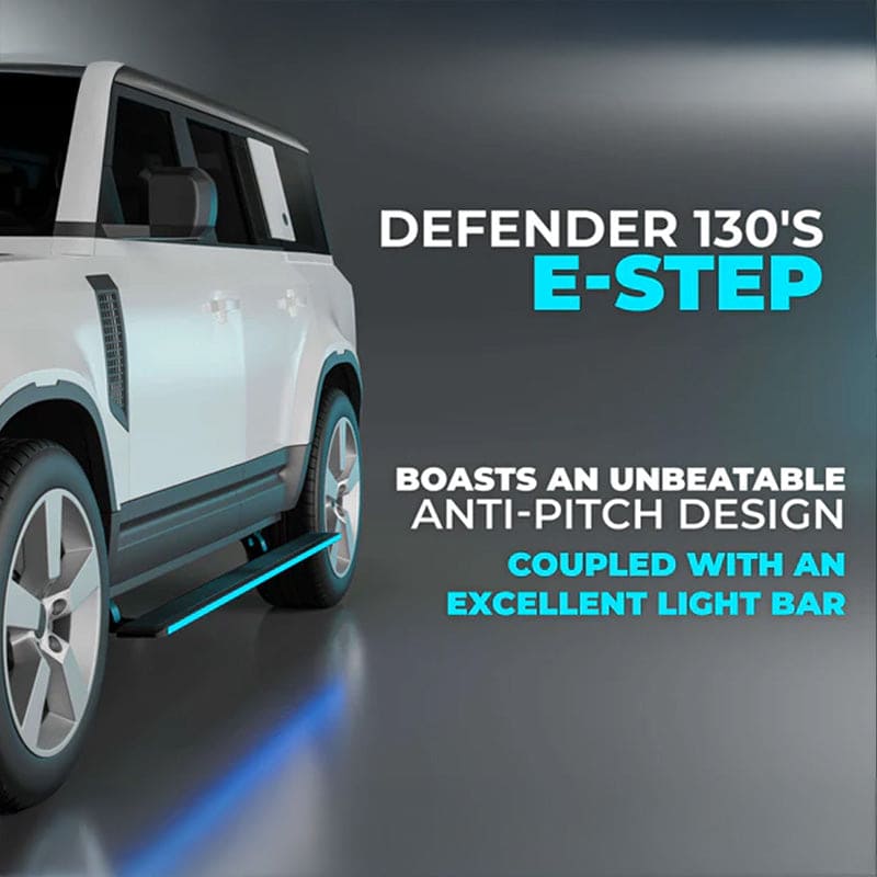 Land Rover Defender 130, 2020+ Electric Side Step with RGB Lights & App Control