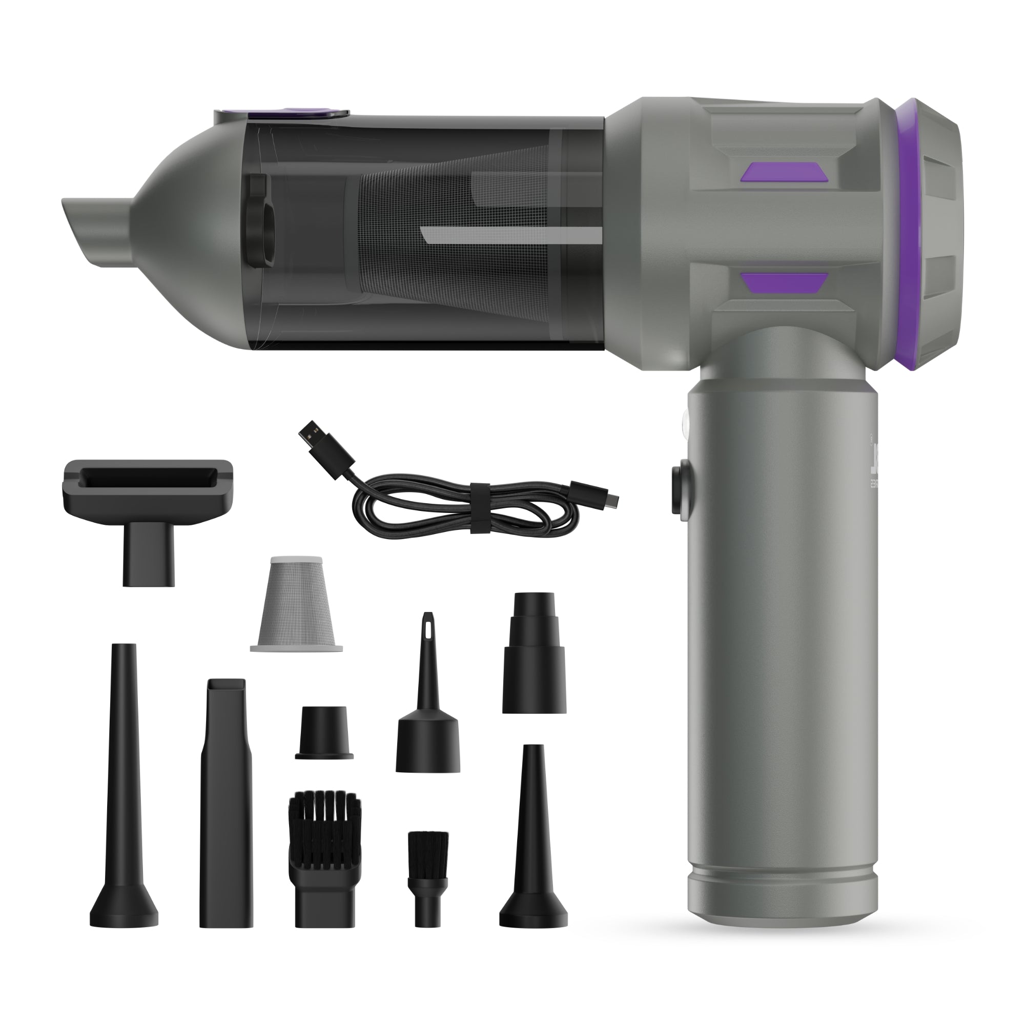 Wireless Car Vacuum Cleaner 5.0 – 110W Powerful Cordless Handheld with 16kPa Suction, HEPA Filter & Type-C Charging