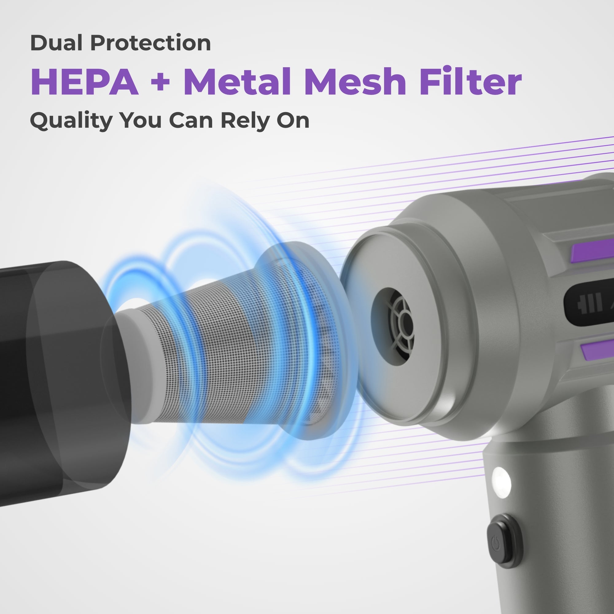 Wireless Car Vacuum Cleaner 5.0 – 110W Powerful Cordless Handheld with 16kPa Suction, HEPA Filter & Type-C Charging