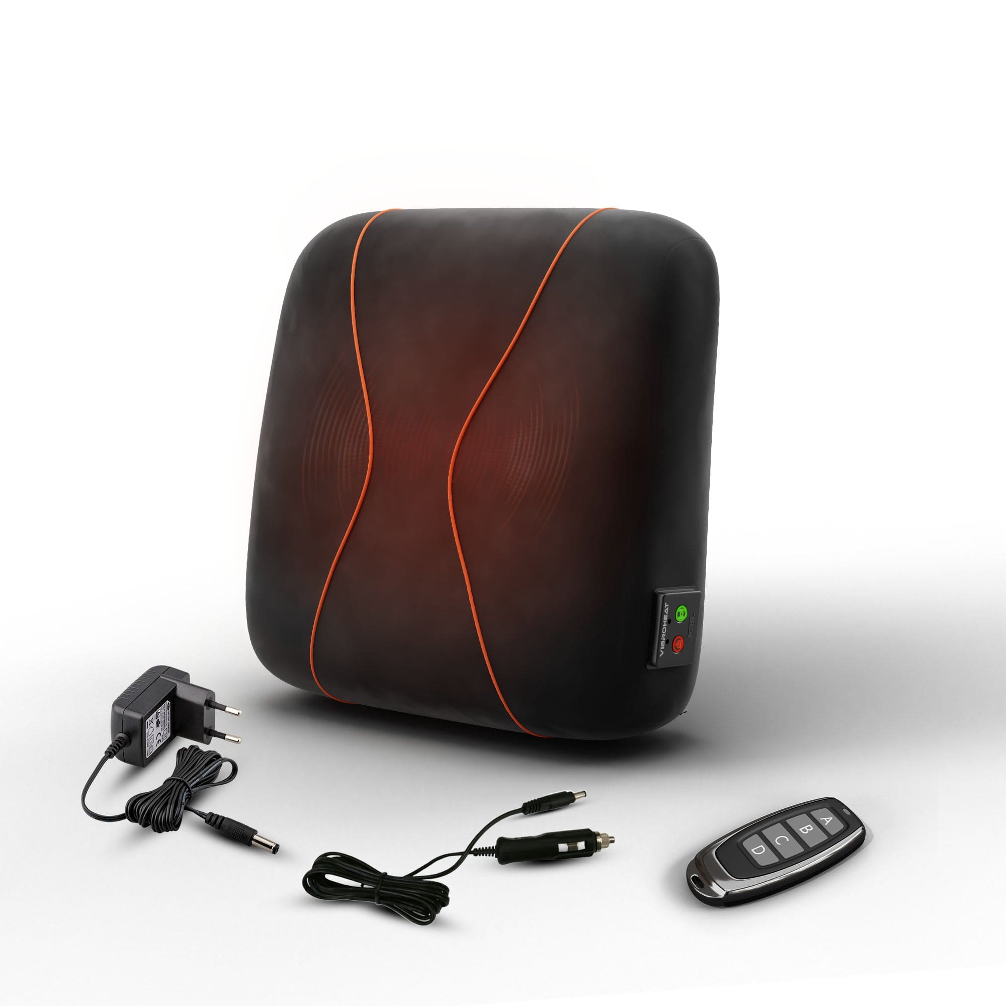 Vibroheat Lumbar Support Cushion | Heating & Vibration Modes With Controller