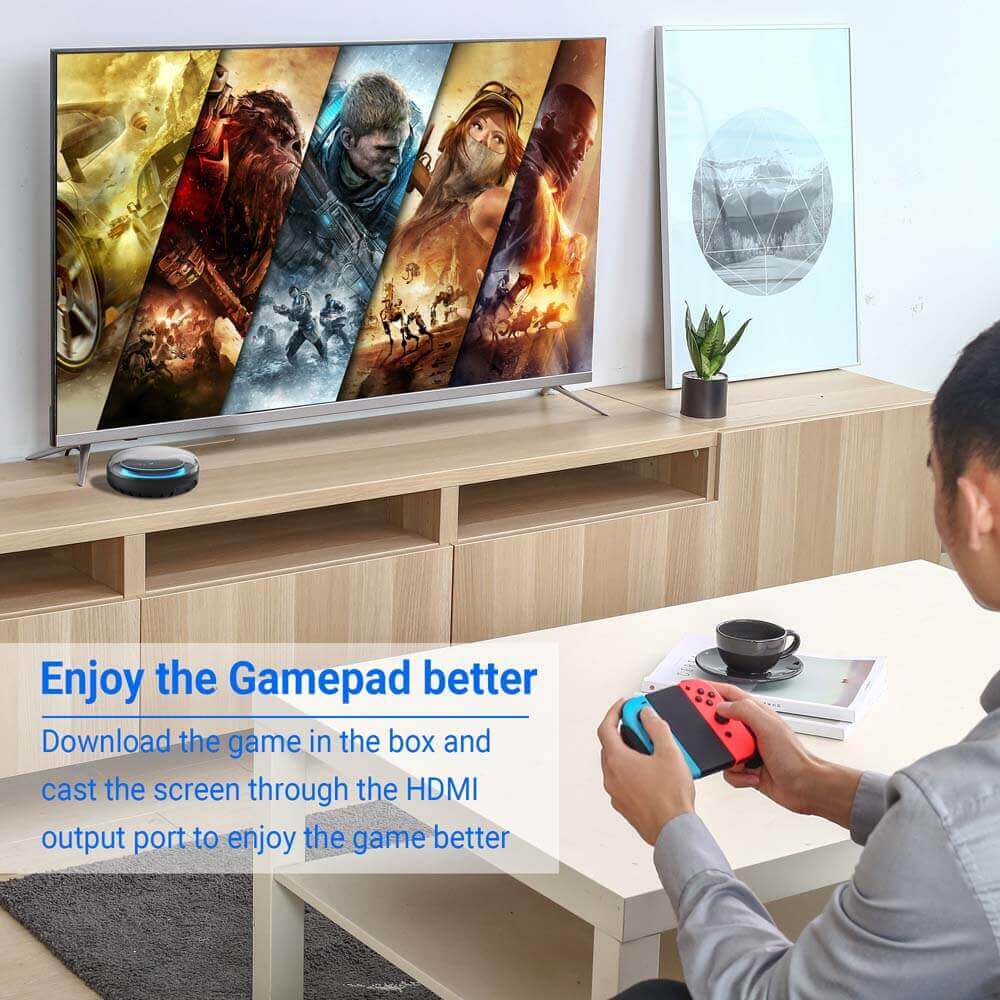Ottocast PICASOU 2 Plug-n-Play CarPlay/Android Multimedia AI Device Box | Enjoy the Gamepad better Download thesg@me in the box and | 83st the screen through the HDMI | output port to-enjoy the game better |Enjoy the Gamepad better Download thesg@me in the box and | 83st the screen through the HDMI | output port to-enjoy the game better |