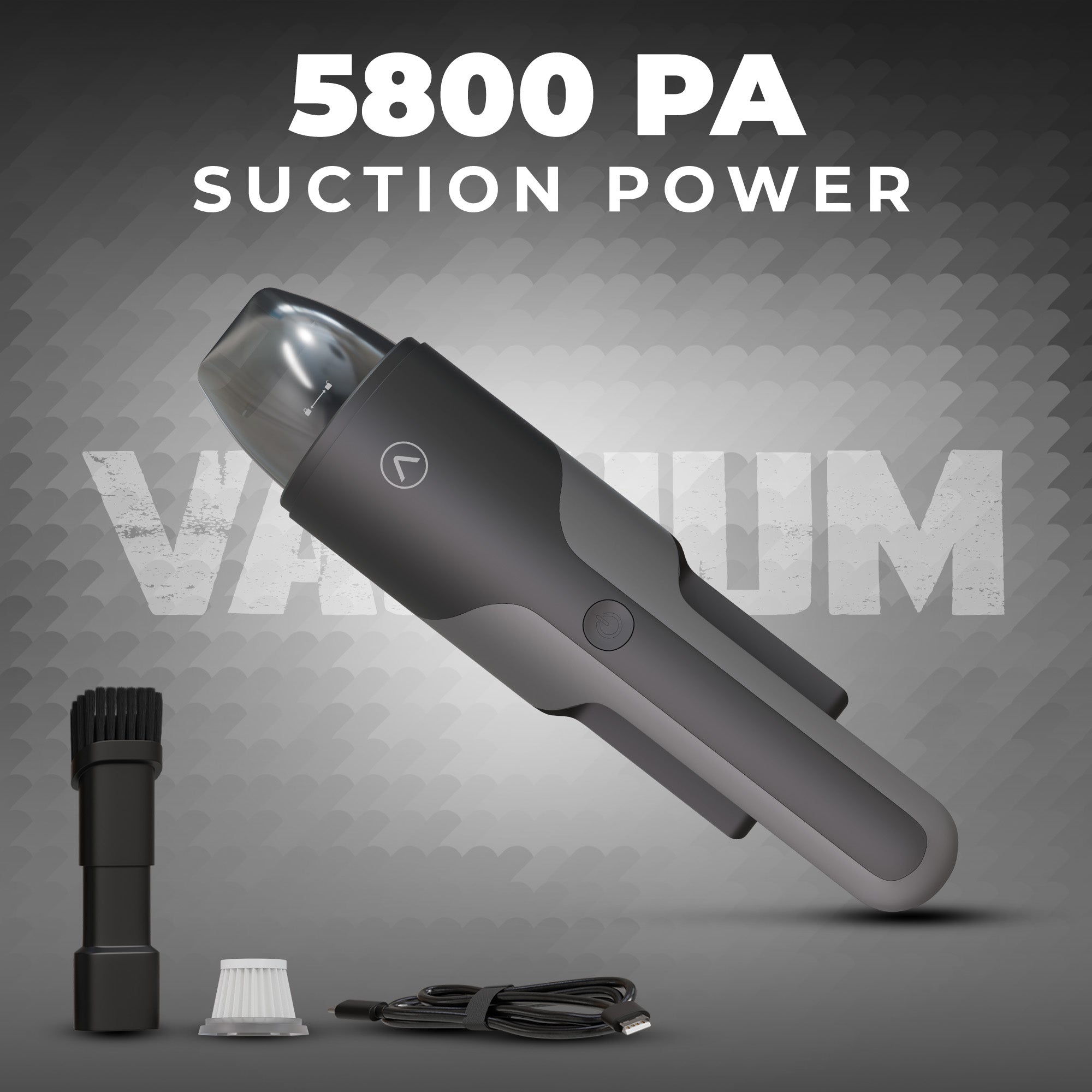 Vacuair V3 Portable & Cordless Vacuum Cleaner with 5800 Pa Suction Power | 5000 mAh Battery