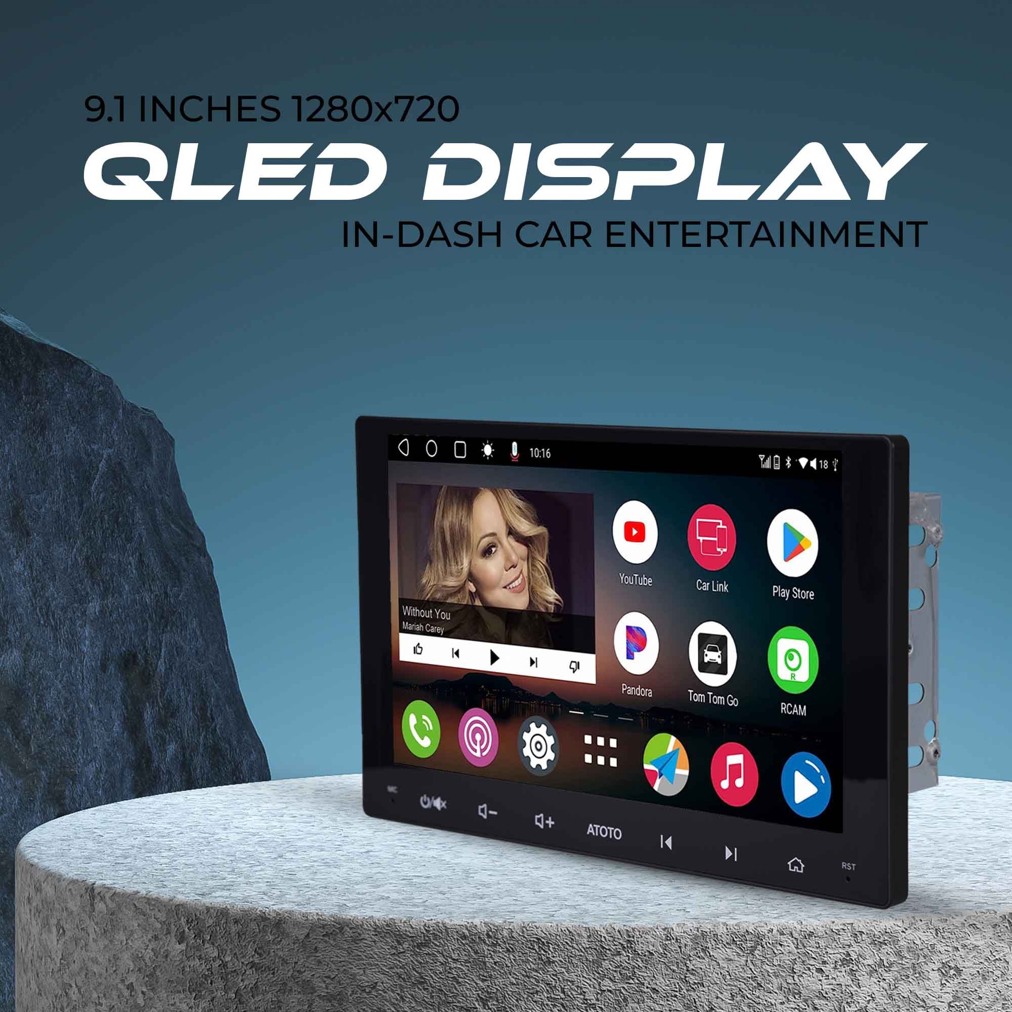 S8 Ultra 9.1 Android Double Din Headunit | 6 GB RAM | 128 GB ROM | QLED Display