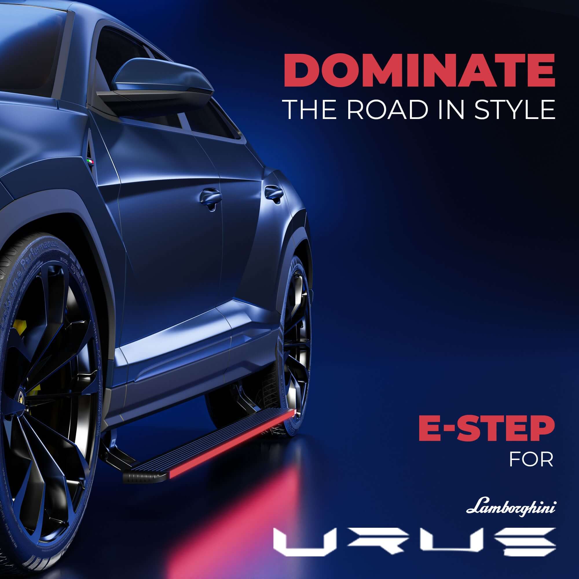 Electric Side Step for Lamborghini Urus 2022+ with RGB Lights (App Controlled)