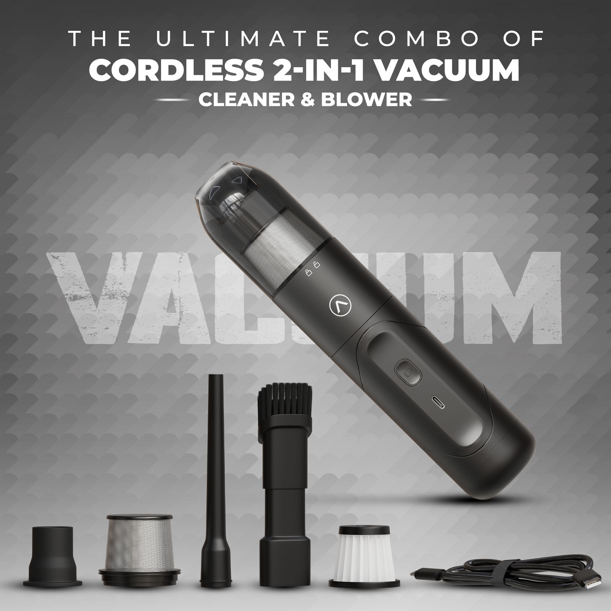 JCBL Accessories Vacuair V1, 2-in-1 Portable Vacuum Cleaner & Dust Blower