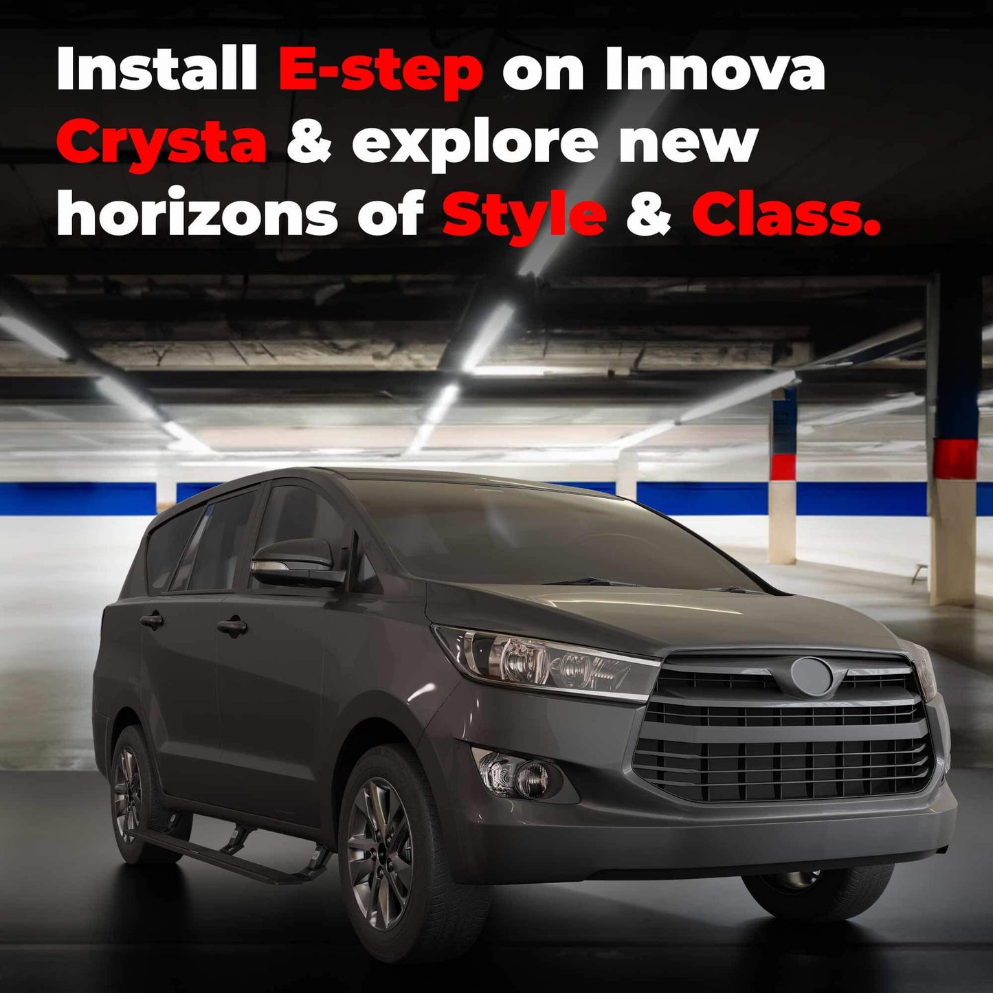 JCBL Accessories Automatic Door Side E-Step for SUVs ( Toyota Crysta 16+ E-Side Step )