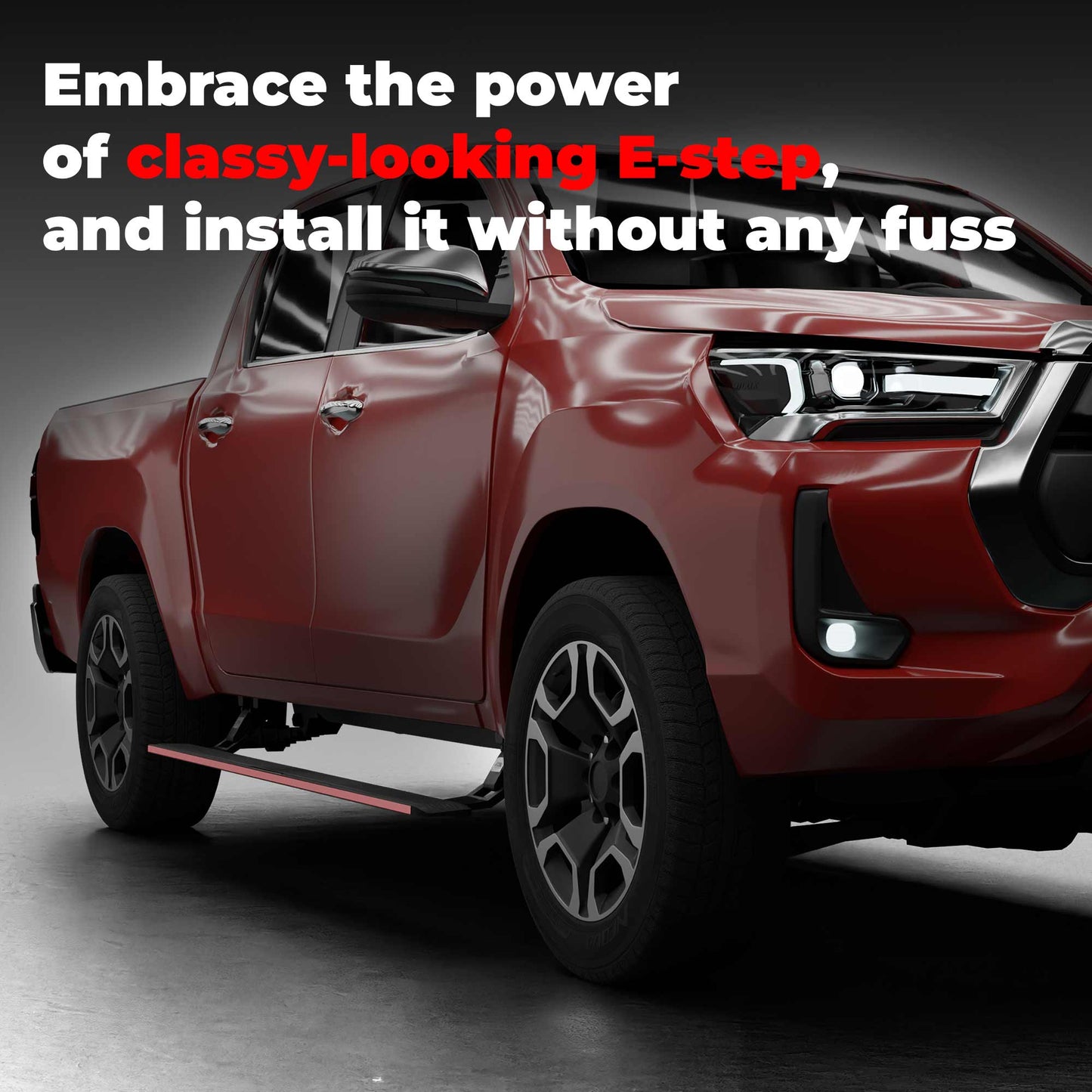 JCBL Accessories Automatic Door Side E-Step for SUVs ( Toyota Hilux Revo 16+ E-Side Step ) | Embrace the power  of classy-looking E-stey  and instalLit without any.fuss