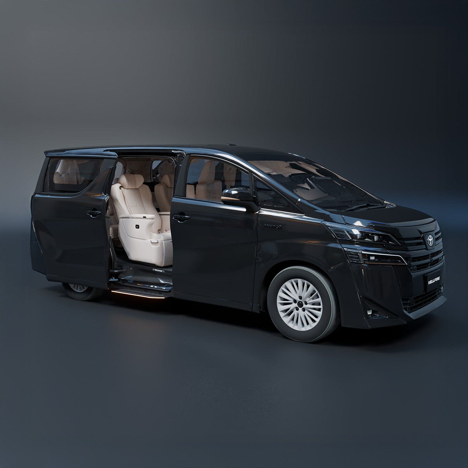 Toyota Vellfire Electric Side Step with RGB Streamer Lights & App Control