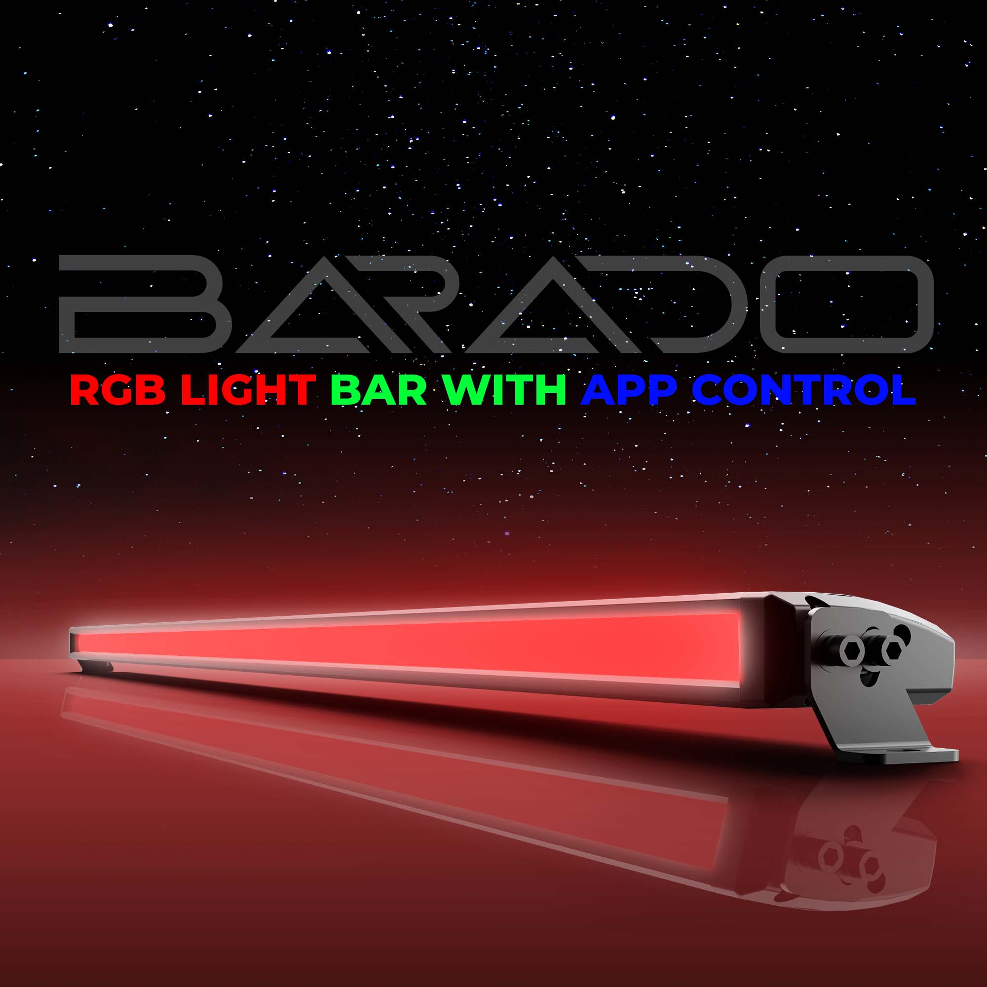 Barado 50 Inch Single Roof LED Light Bar | 250W | RGB Lights
