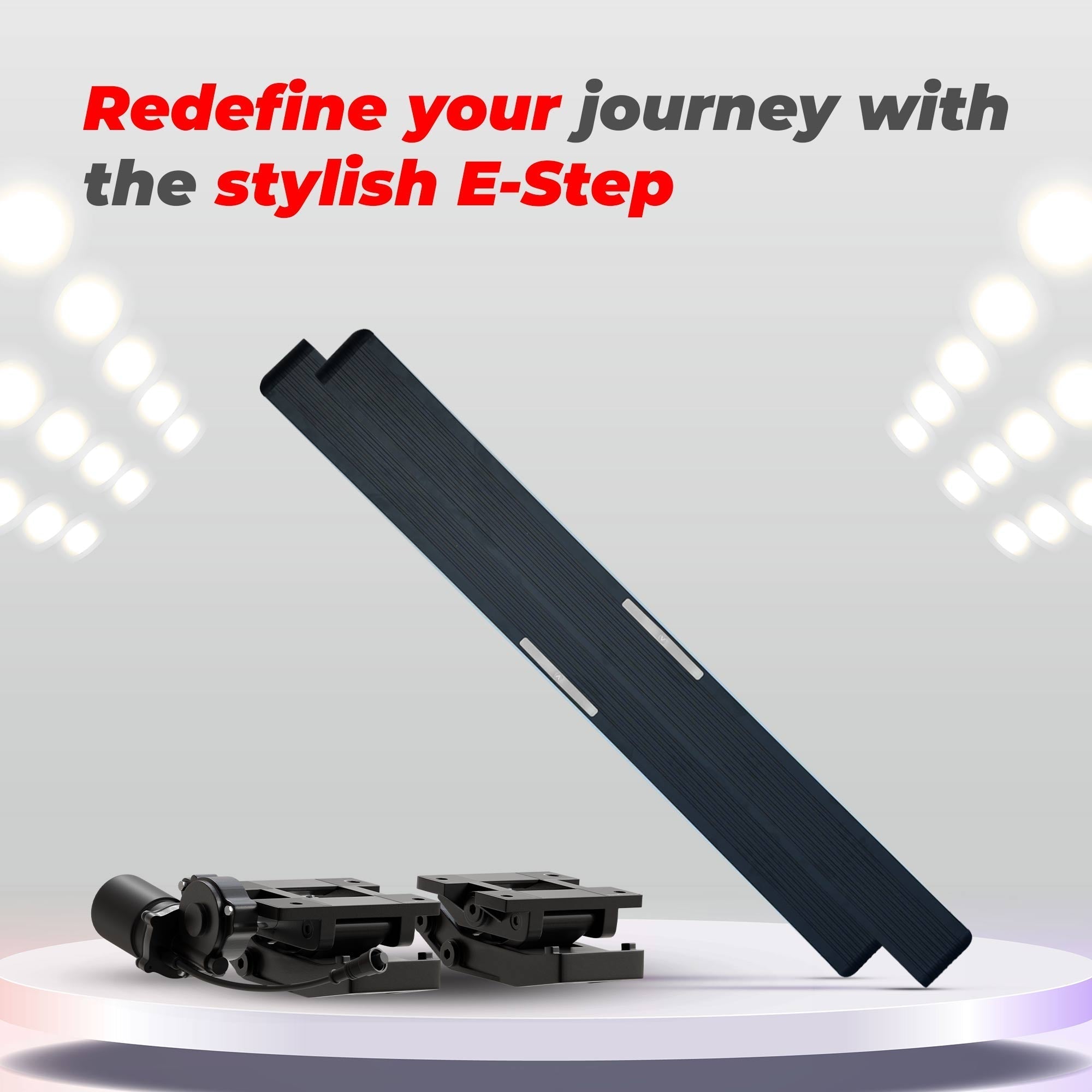 JCBL Accessories Electric Side Step for Mitsubishi Pajero 2019+ with RGB Lights (App Controlled)