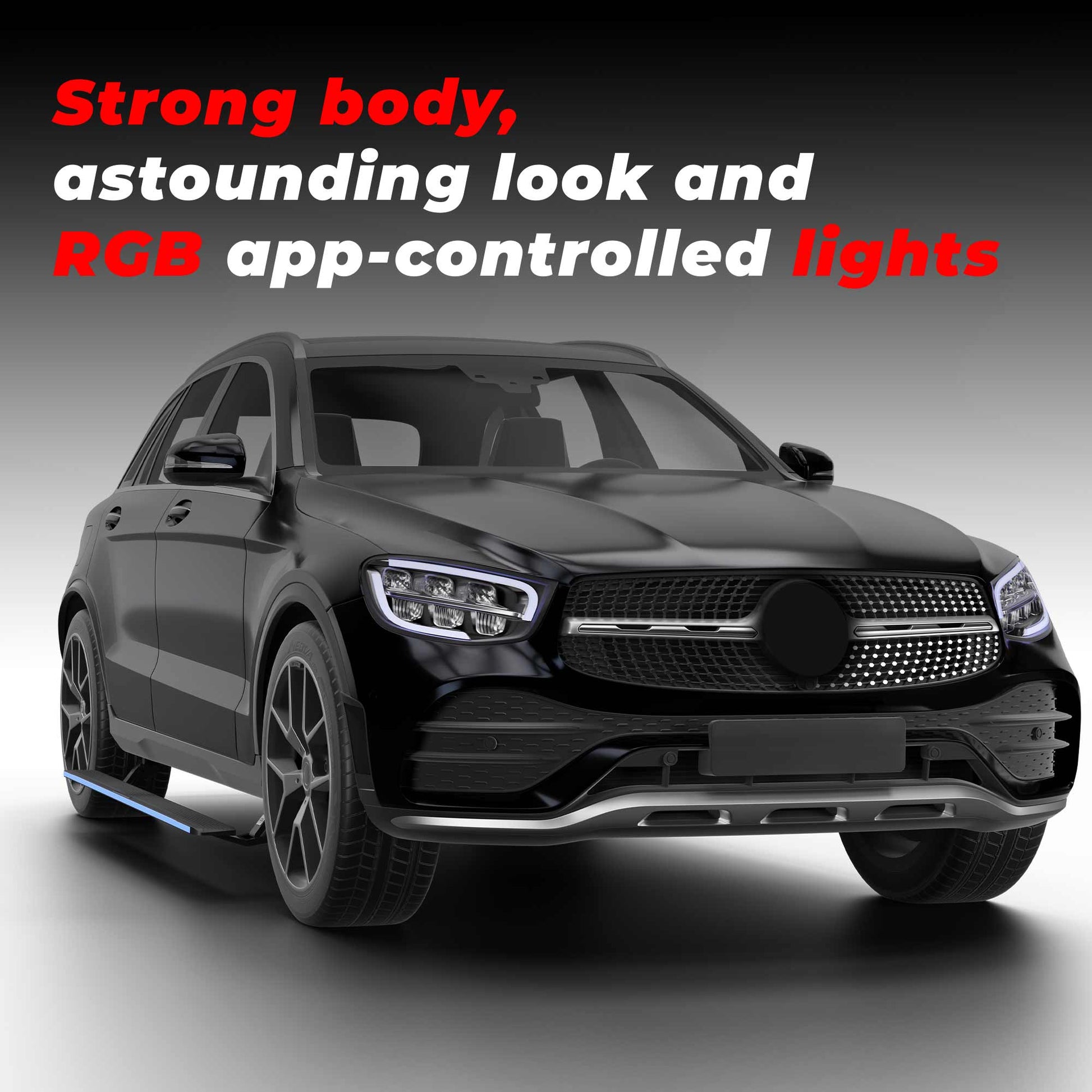 JCBL Accessories Automatic Door Side E-Step for SUVs (Mercedes-Benz GLS 20+ E-Side Step) | Strong body, astounding look and RGB app-controlled lights