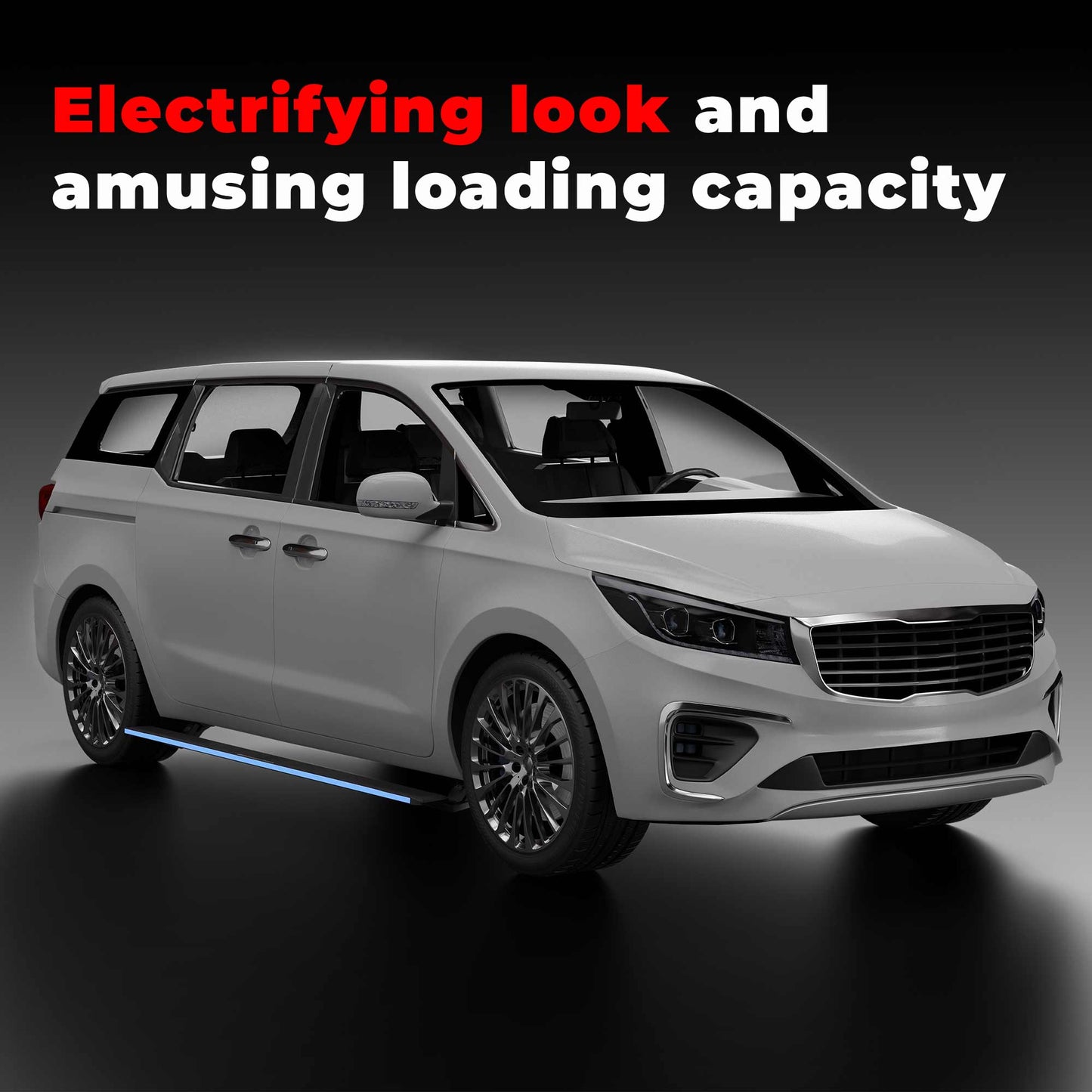 JCBL Accessories Automatic Door Side E-Step for SUVs (KIA Carnival 15+ E-Side Step) |Electrifying look and amusing loading capacity