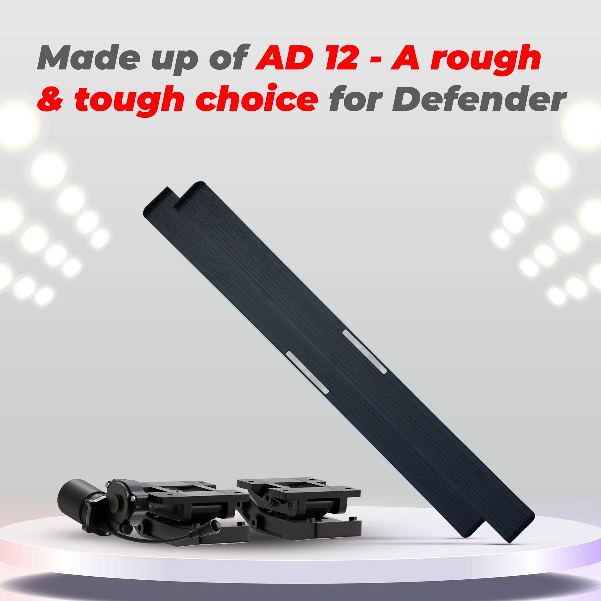 JCBL Accessories Automatic Door Side E-Step for SUVs ( Land Rover Defender 23+ E-Side Step) |Made up of AD 12 - A rough & tough choice for Defender