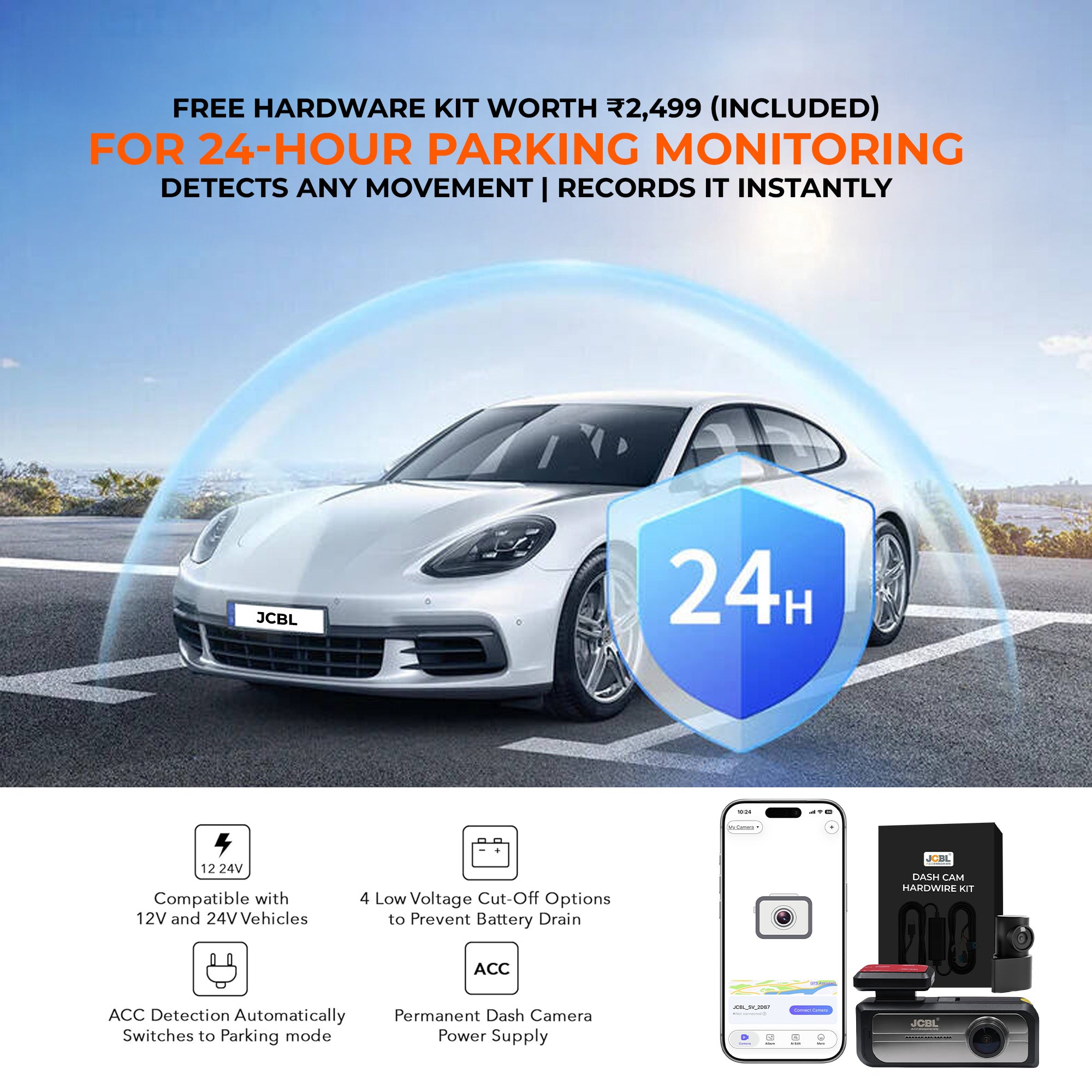 Cam X Go 4k Ultra HD (8MP) [F+R] Dash Cam