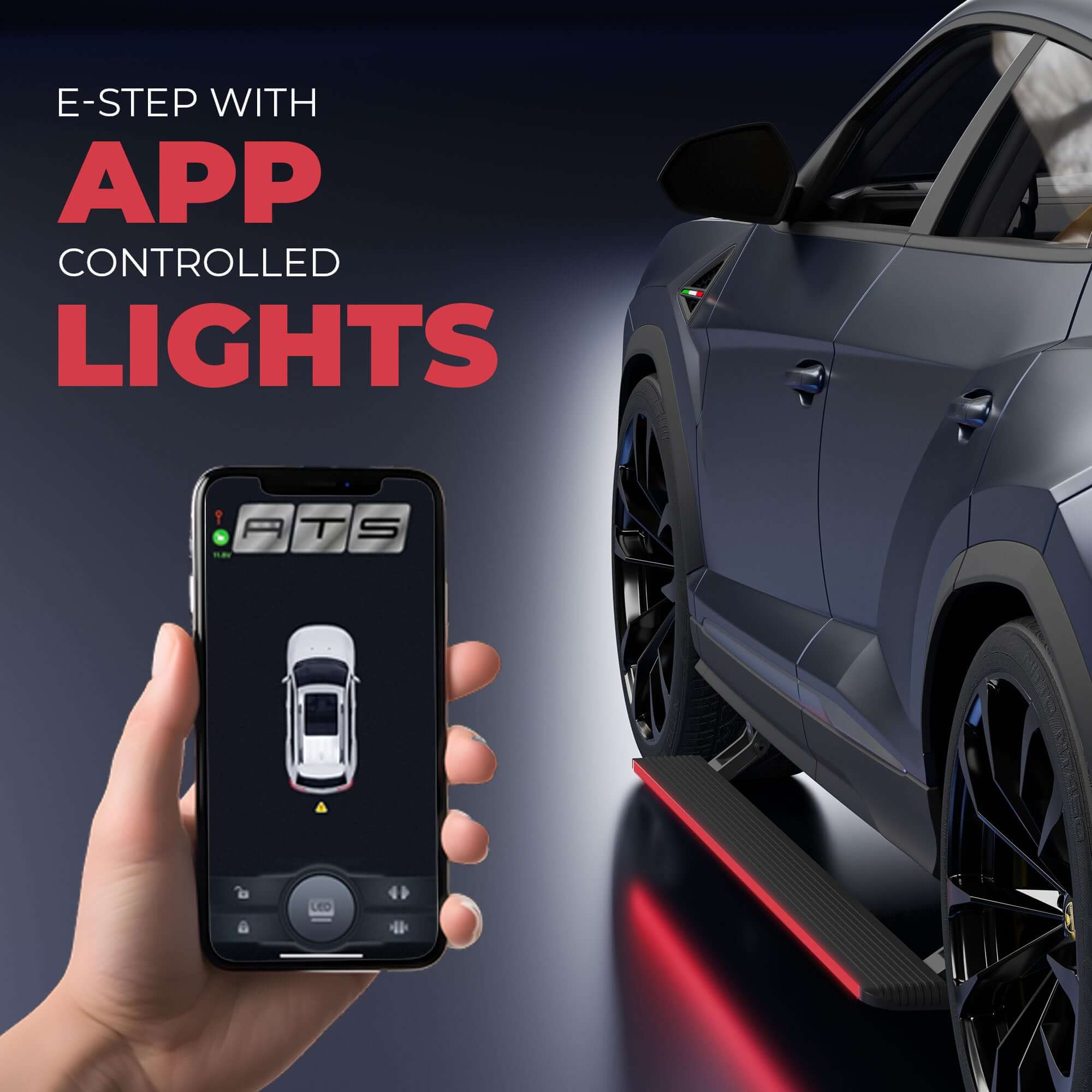 Electric Side Step for Lamborghini Urus 2022+ with RGB Lights (App Controlled)