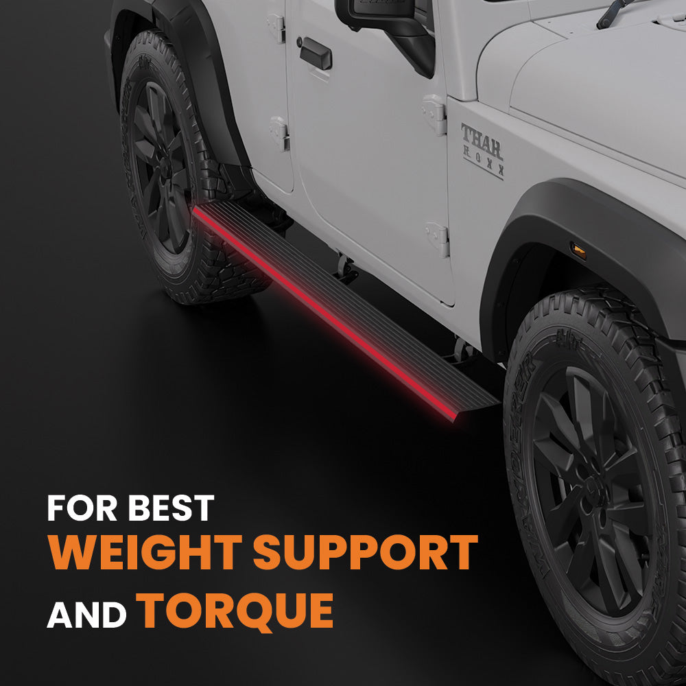 Mahindra Thar ROXX Electric Side Step with RGB Streamer Lights & App Control