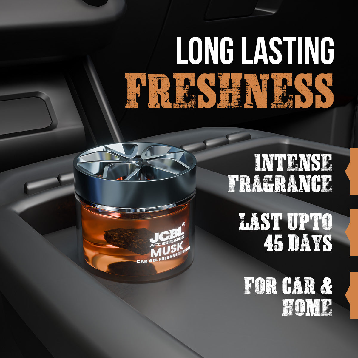 Lava Stone Clam – Musk | Natural, Long-Lasting Car Perfume