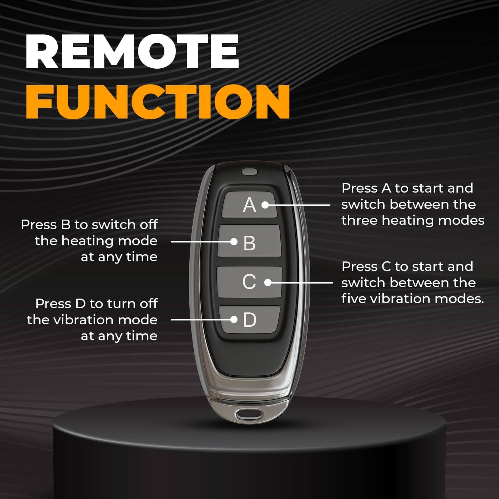 Vibroheat Full Spine Support Cushion | Heating & Vibration Modes With Controller