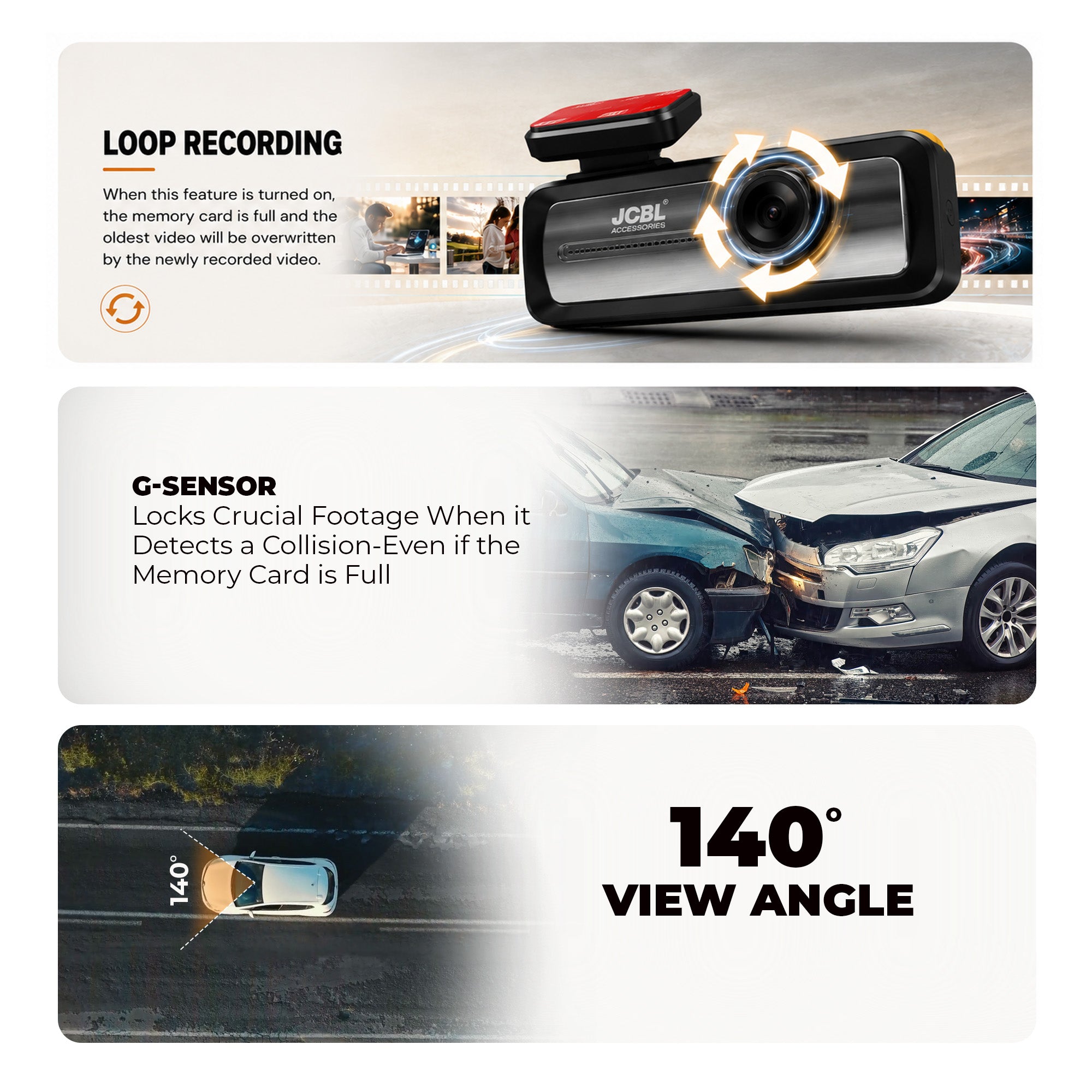 Cam X Go 4k Ultra HD (8MP) [F+R] Dash Cam