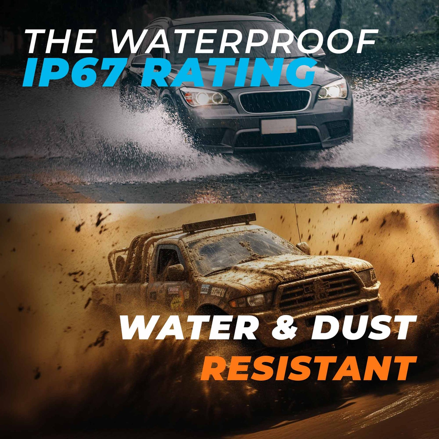 JCBL ACCESSORIES Lumenz H7 110W Car Headlight LED Bulb, 8000 Lumens Dual-Beam, 6000-6500K Day Light, Weather-Resistant IP67 Waterproof |THE WATERPRQOF IP67 Rating WATER & DUST RESISTANT