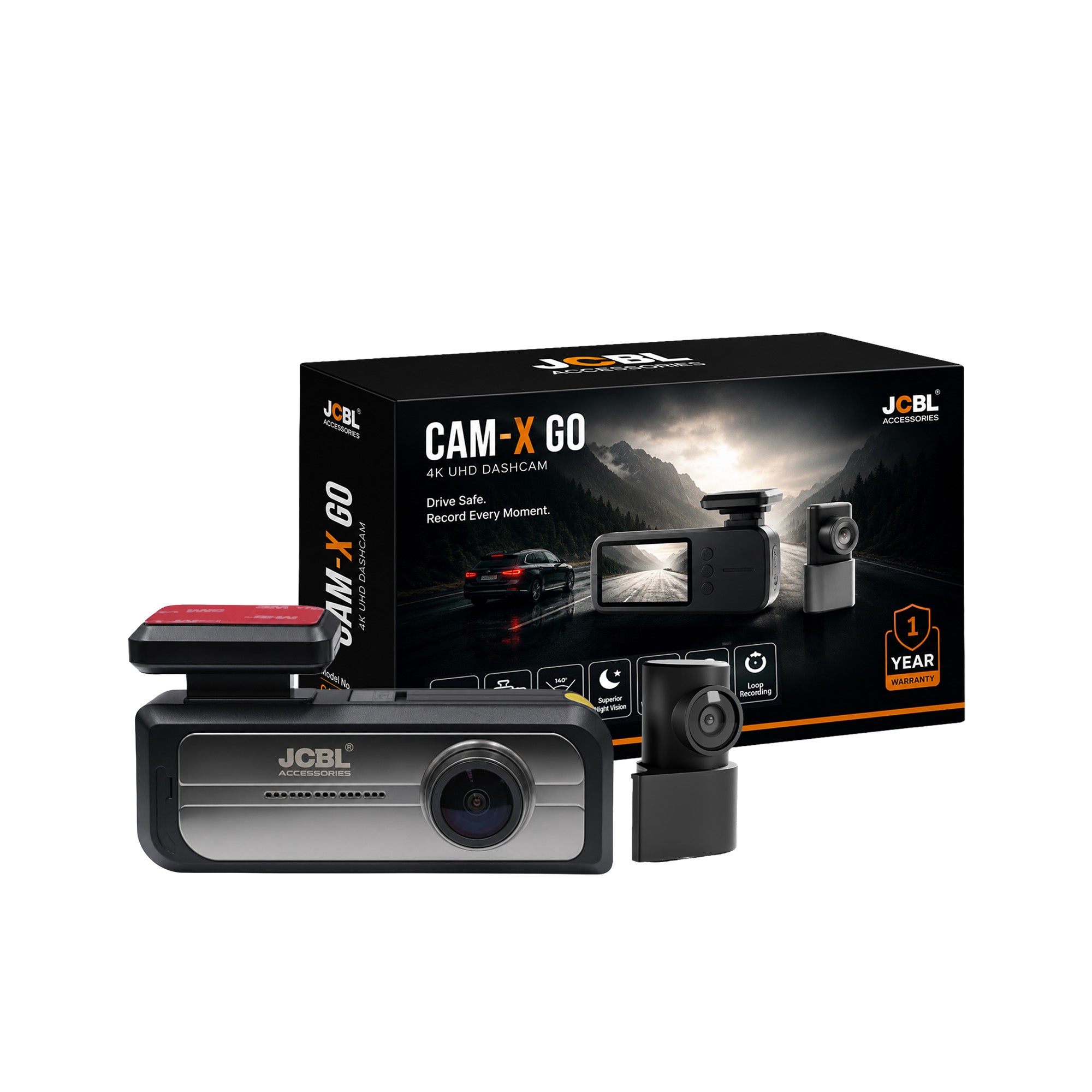 Cam X Go 4k Ultra HD (8MP) [F+R] Dash Cam