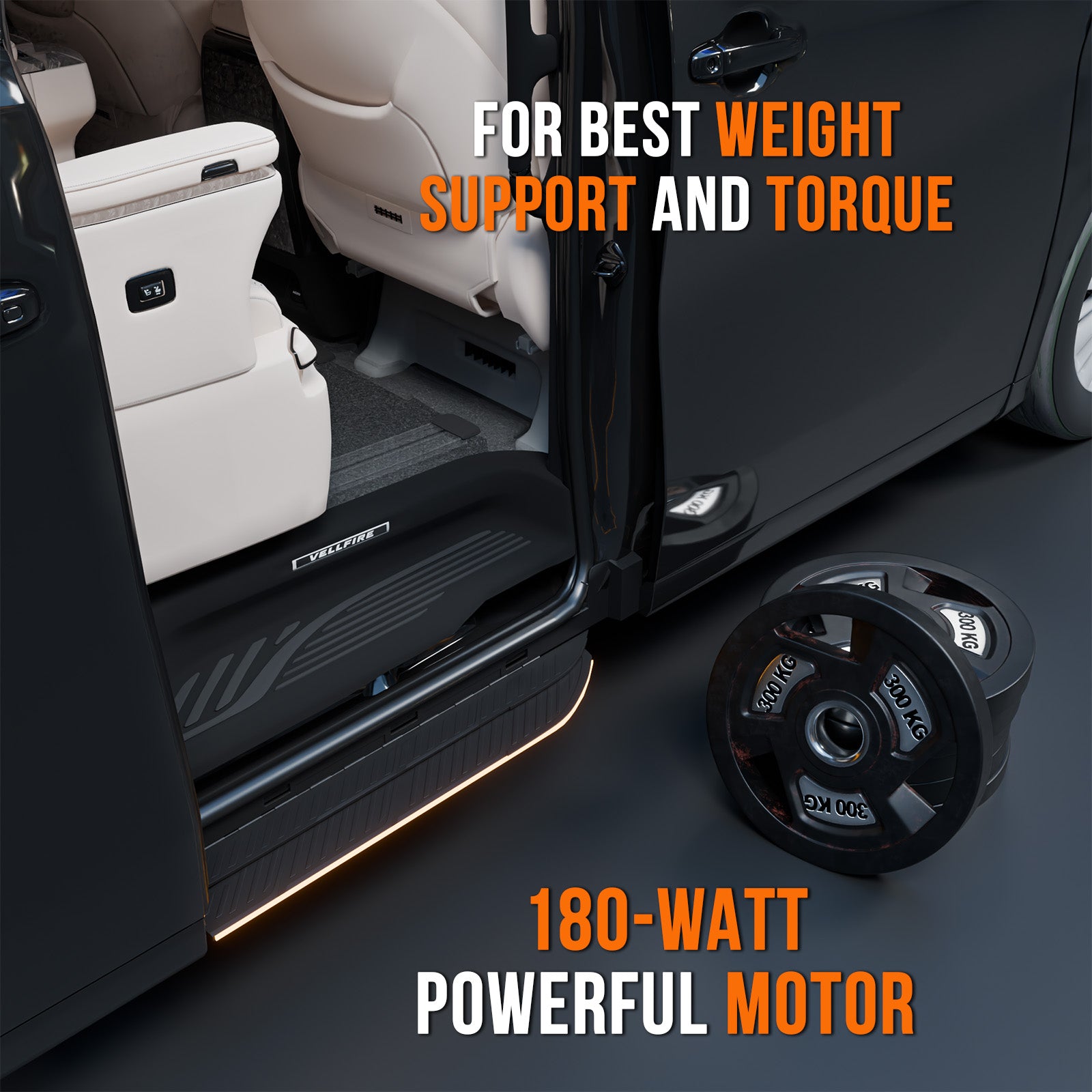 Toyota Vellfire Electric Side Step with RGB Streamer Lights & App Control