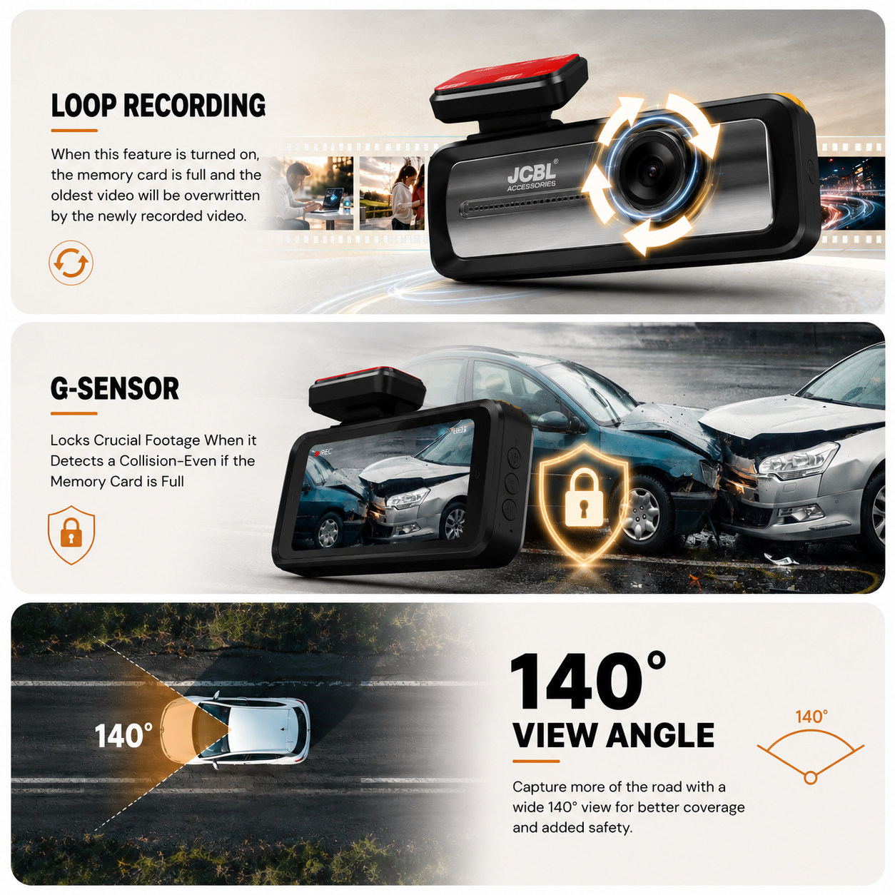 Cam X Go 4k Ultra HD (8MP) [F+R] Dash Cam